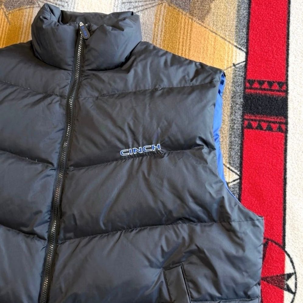 Vintage Cinch Vest USA Down Filled Puffer XL Full Zip Western Cowboy Mens Size US XL / EU 56 / 4 - 6 Thumbnail