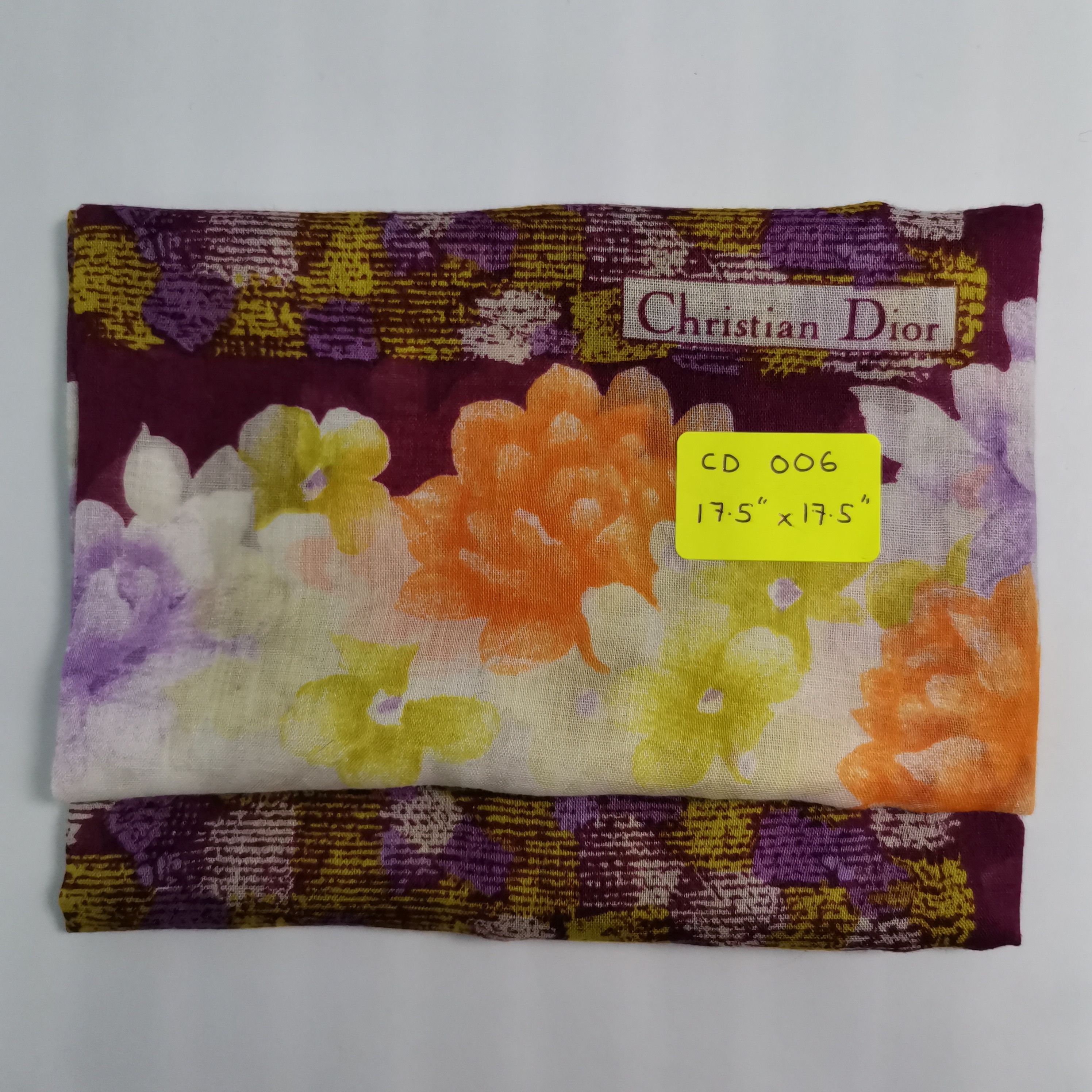 Christian Dior Monsieur CHRISTIAN DIOR HANDKERCHIEF/ NECKERCHIEF/ BANDANA/ SCARF Size ONE SIZE - 9 Thumbnail