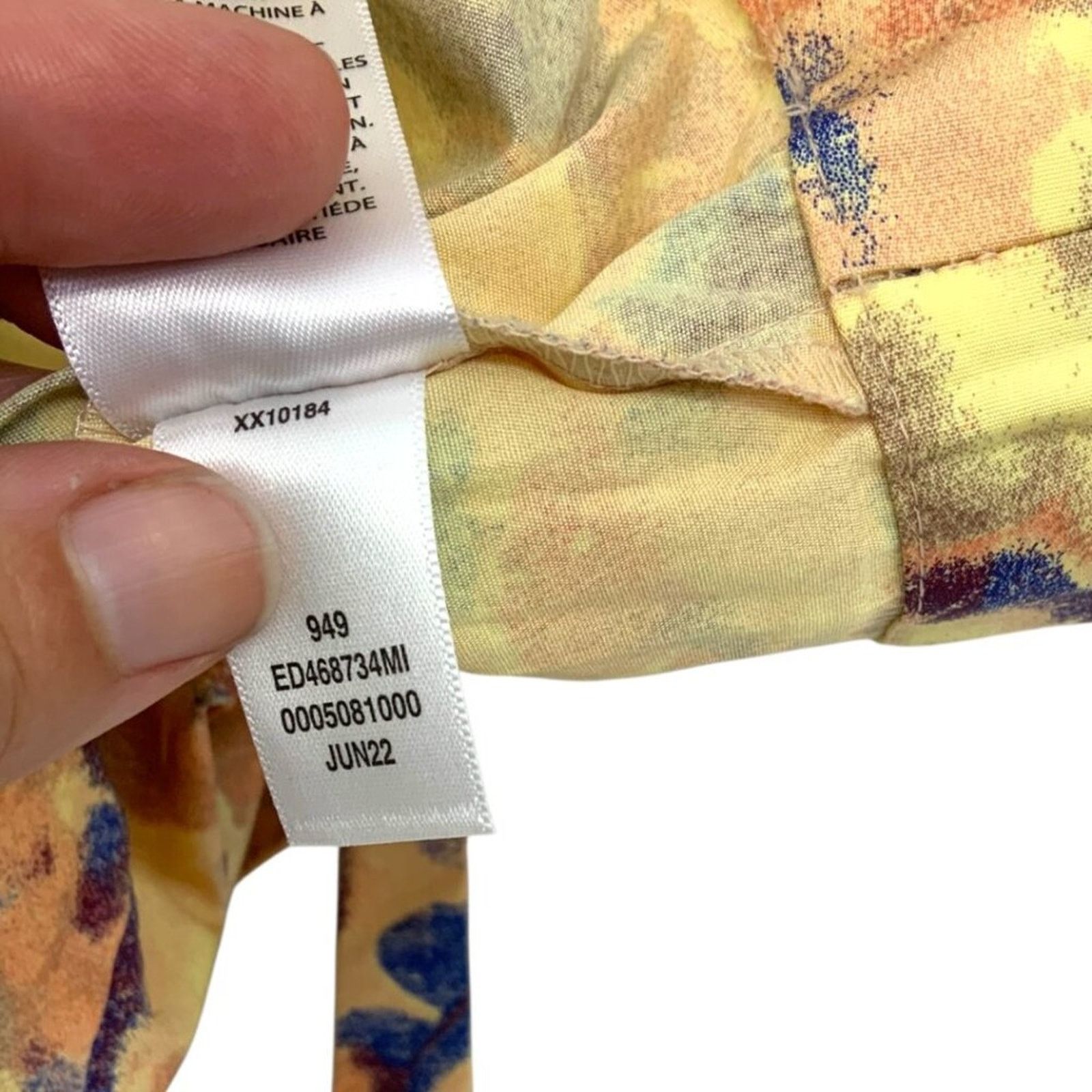 Other Open Edit Puff Sleeve Wrap Blouse Yellow Medium NWOT $59 MSP Size M / US 6-8 / IT 42-44 - 7 Thumbnail