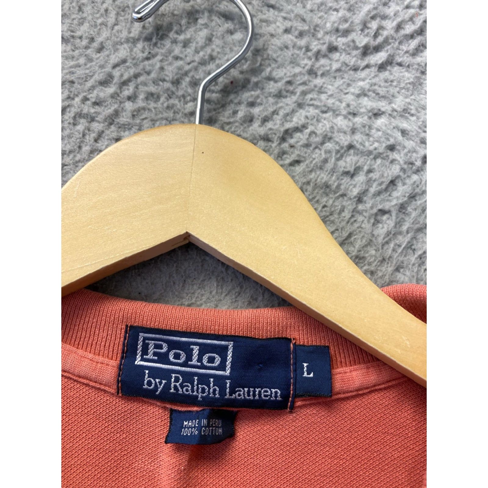 Polo Ralph Lauren Polo Ralph Lauren Shirt Adult L Coral Short Sleeve Button Collar Embroidered Cotton Mens Size US L / EU 52-54 / 3 - 3 Thumbnail