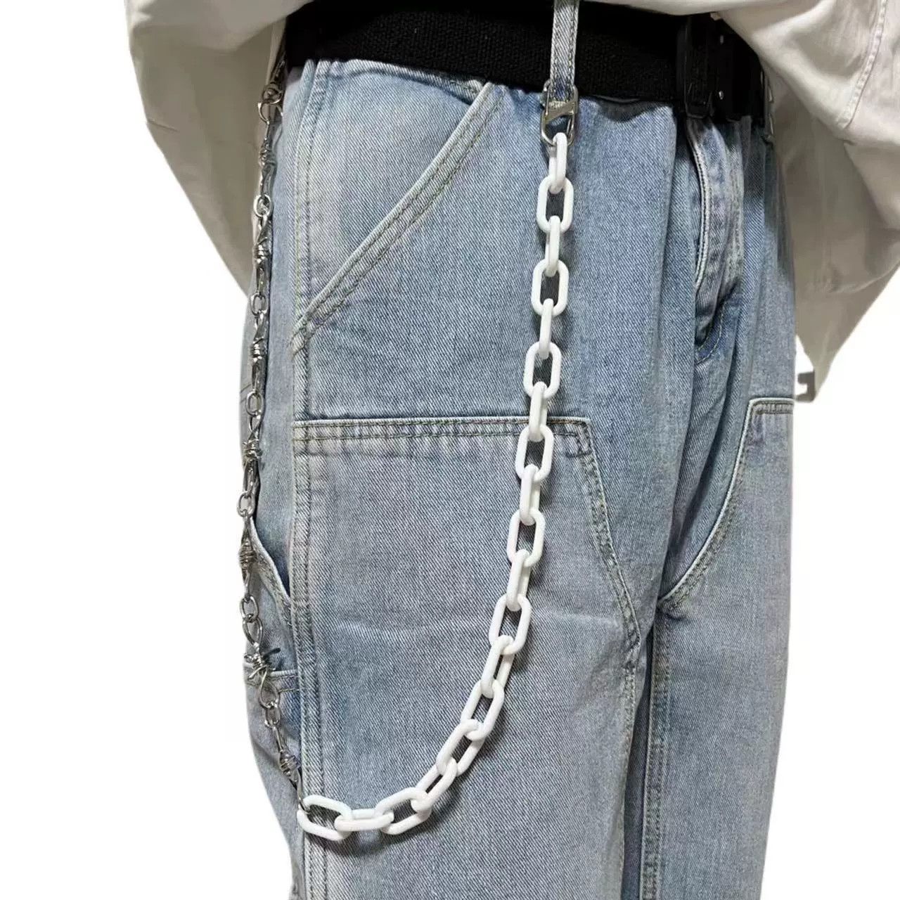 Vintage Retro hip-hop punk style jeans waist chain Size ONE SIZE - 5 Thumbnail