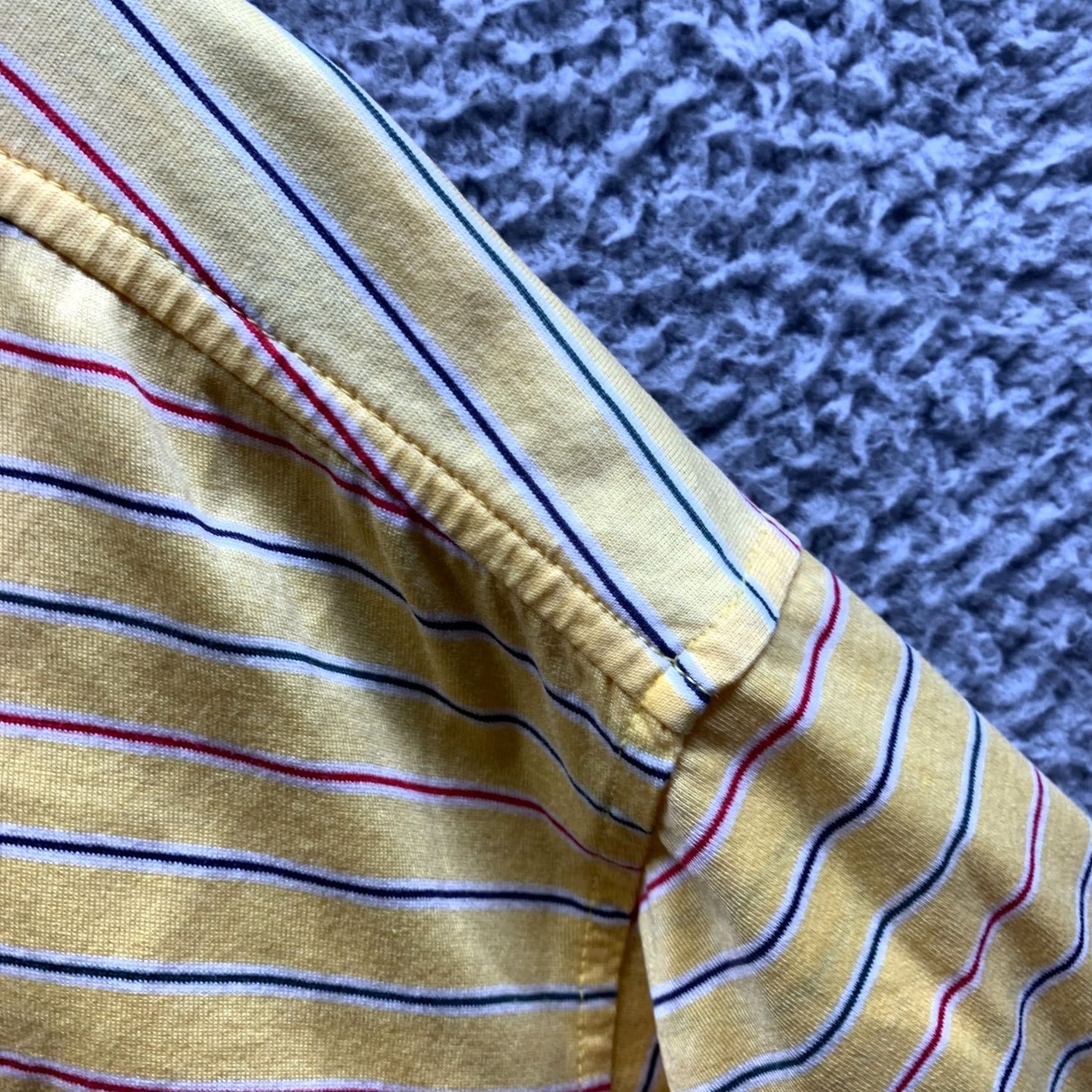 Vintage VINTAGE Fairway & Greene Polo Shirt Adult Large Yellow Striped Cotton Mens Size US L / EU 52-54 / 3 - 5 Thumbnail