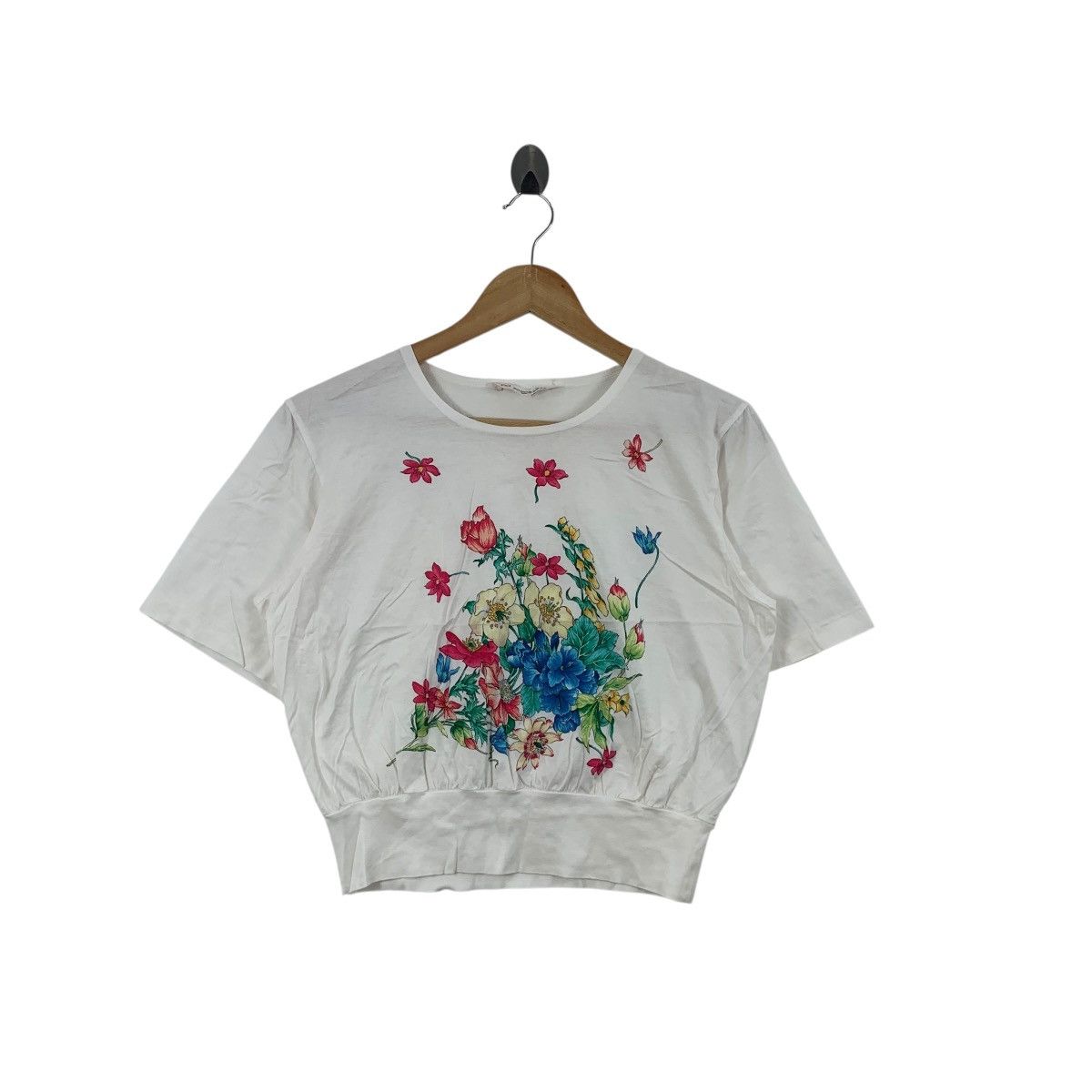 Vintage Vintage PLUME D'OR COUTURÌÈRE Floral Bouquet Graphic Tee Size US S / EU 44-46 / 1 - 1 Thumbnail