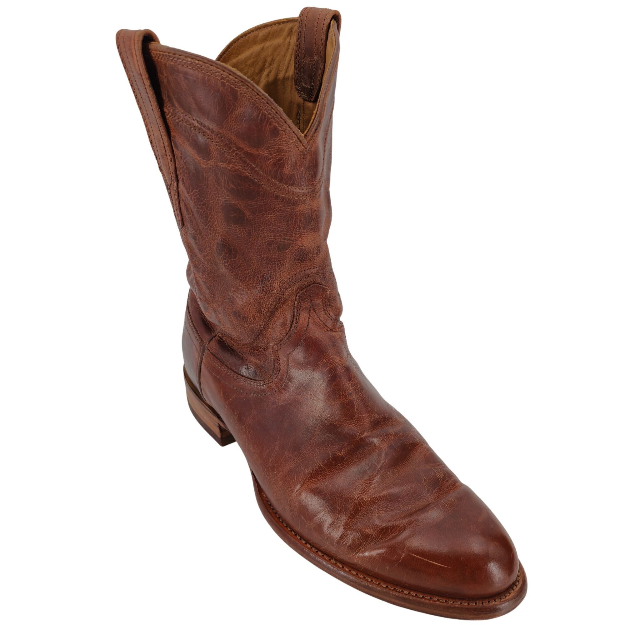 Tecovas Tecovas Earl Men 10.5EE Wide Brown Goat Leather Cowboy Boots Size US 10.5 / EU 43-44 - 1 Thumbnail