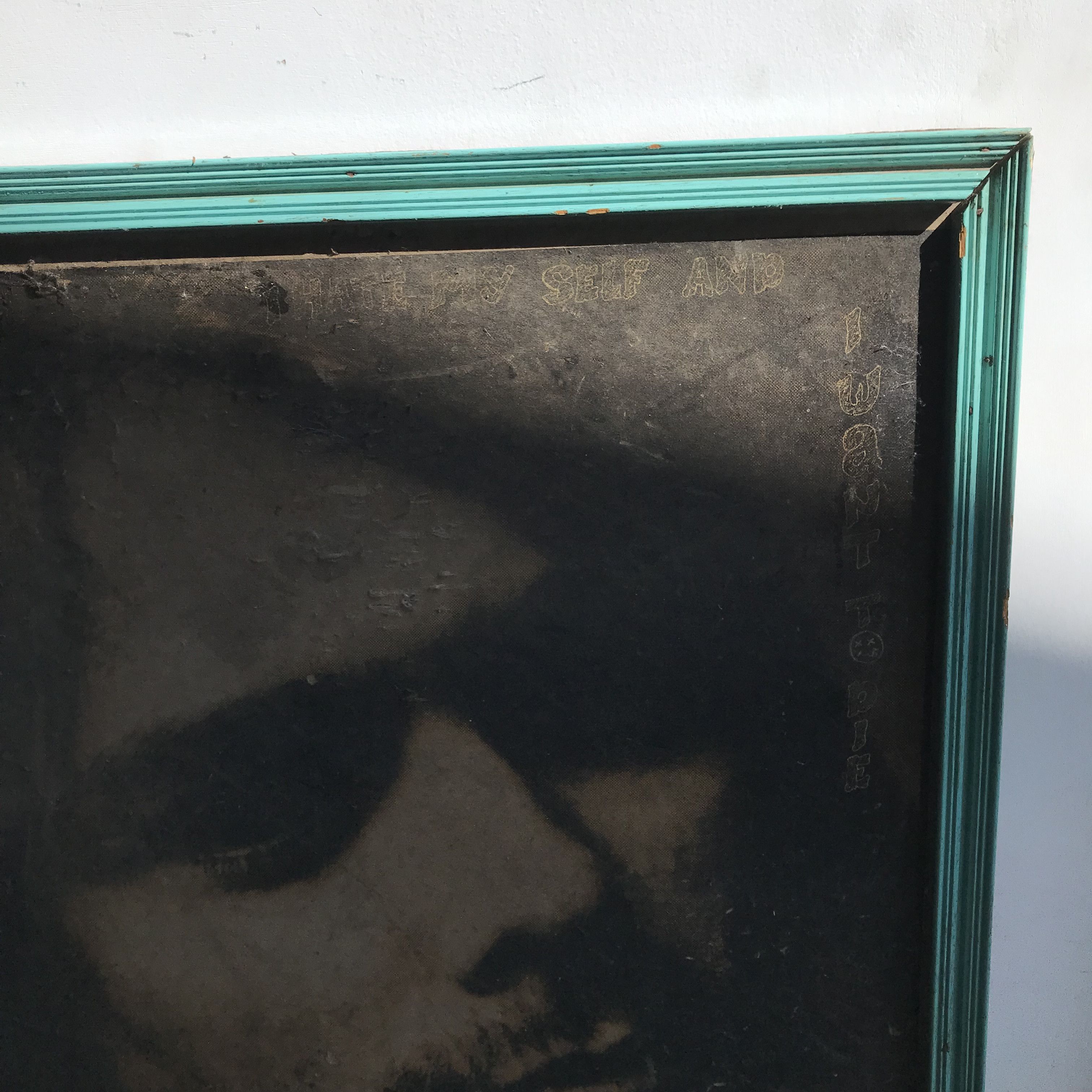 Other Vintage 1990s Nirvana Kurt Cobain BIG Poster Canvas framed Size ONE SIZE - 5 Thumbnail