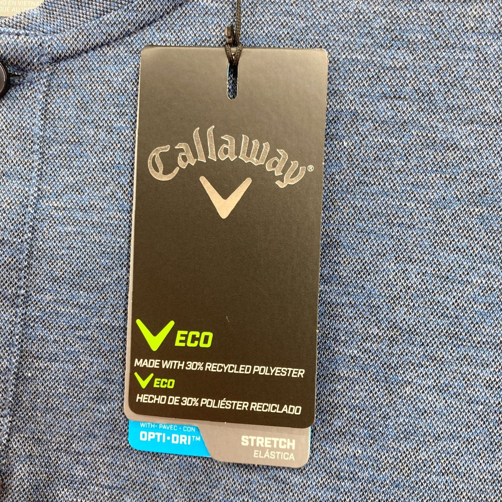 Callaway Callaway Swing Tech ECO Henley T-Shirt Mens M Peacoat Heather Blue Golf NWT Size US M / EU 48-50 / 2 - 7 Thumbnail