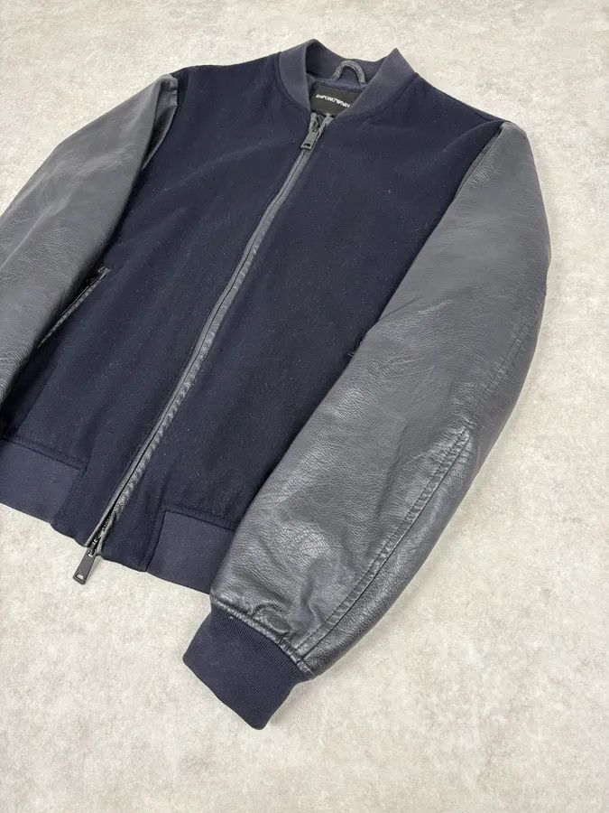 Emporio Armani Emporio Armani Navy & Black Wool Bomber Jacket Size US M / EU 48-50 / 2 - 5 Thumbnail