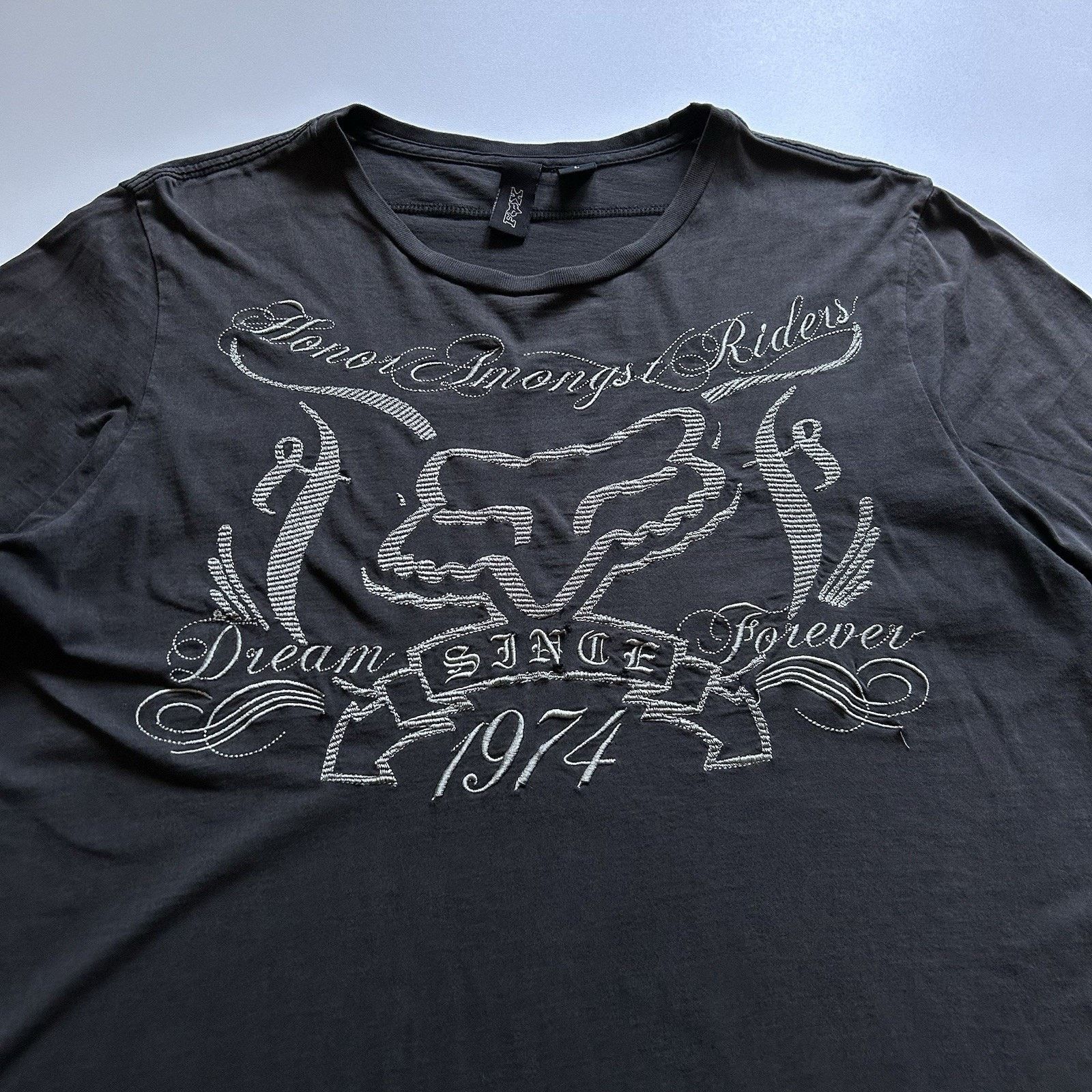 Fox Racing × Vintage Vintage Y2K Fox Racing T Shirt Black