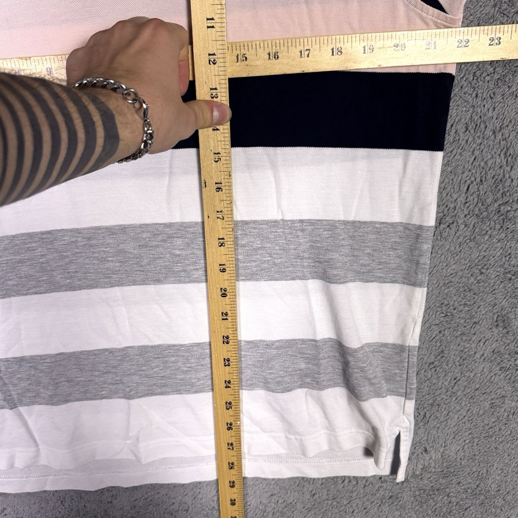 Brooks Brothers Brooks Brothers Shirt Mens L Polo Men Slim Supima Pique Rugby Stripes Logo Size US L / EU 52-54 / 3 - 5 Thumbnail