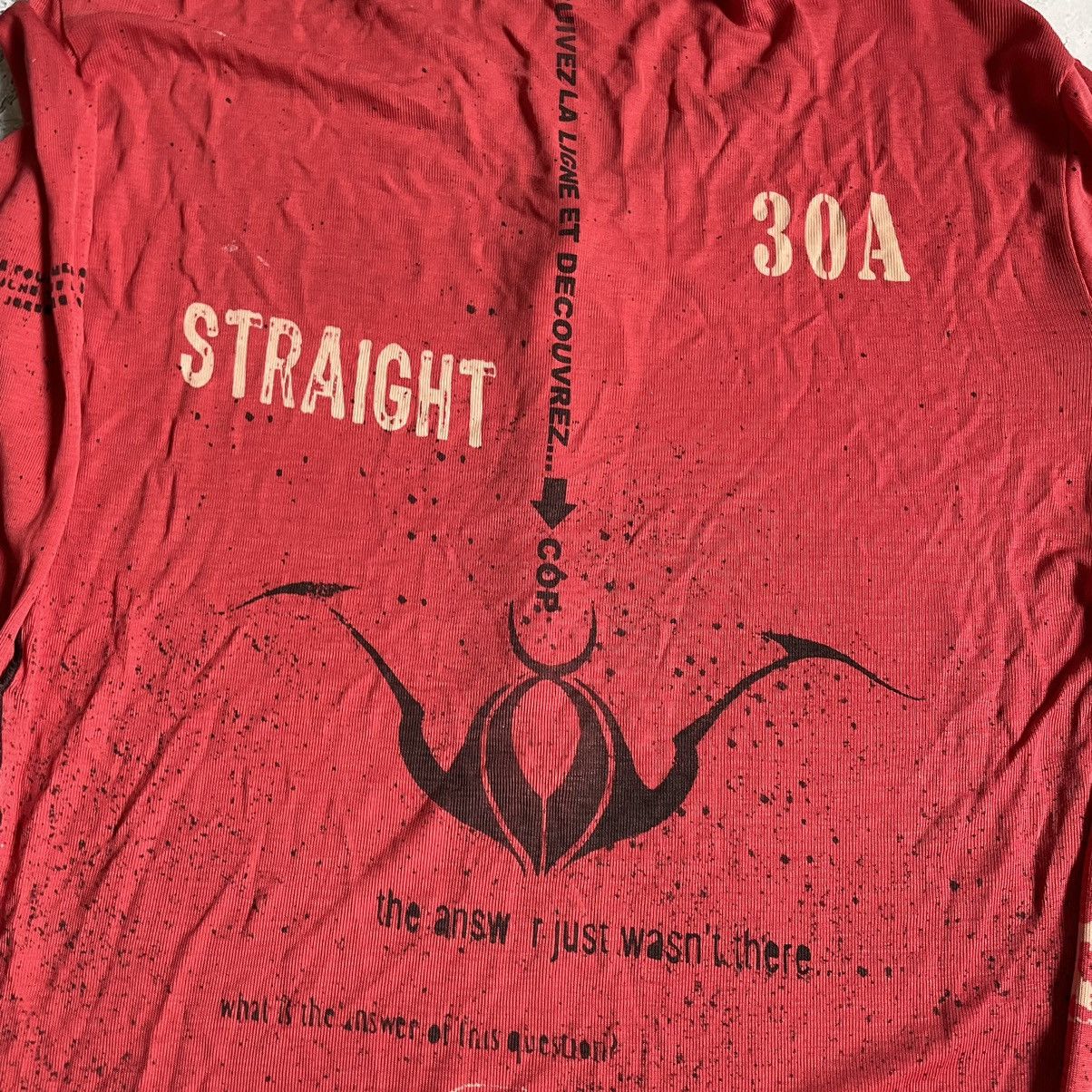Japanese Brand Vintage Avantgarde Printed Y2K Mesh Longsleeve Diesel Style Size S / US 4 / IT 40 - 6 Thumbnail
