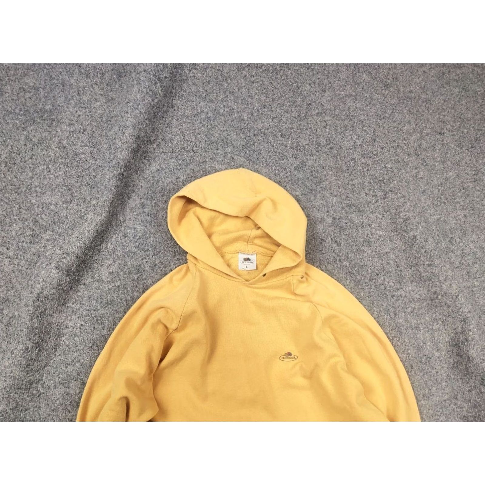 Fruit Of The Loom Vintage Fruit of the Loom USA Mini Logo Yellow Cotton Hoodie Size US L / EU 52-54 / 3 - 2 Thumbnail