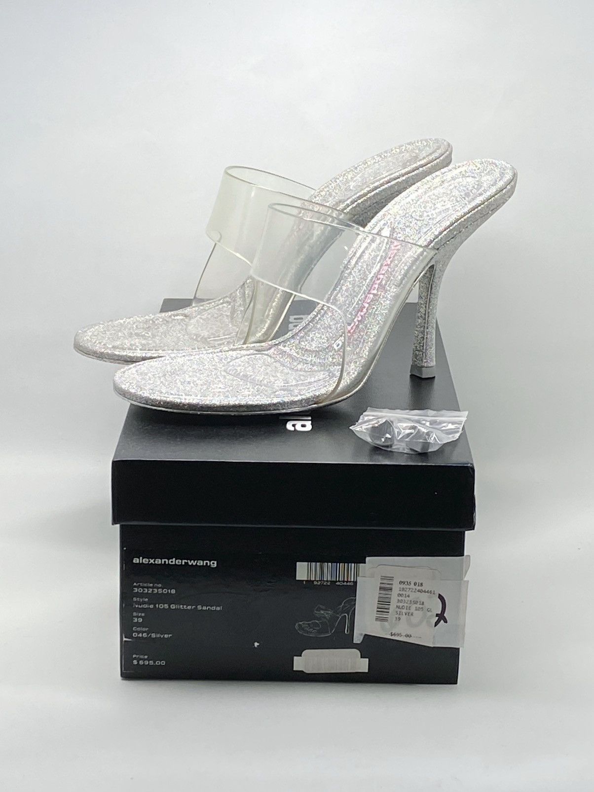Alexander Wang Alexander Wang Glitter Stiletto Sandals size 39 Size US 9 / IT 39 - 13 Thumbnail