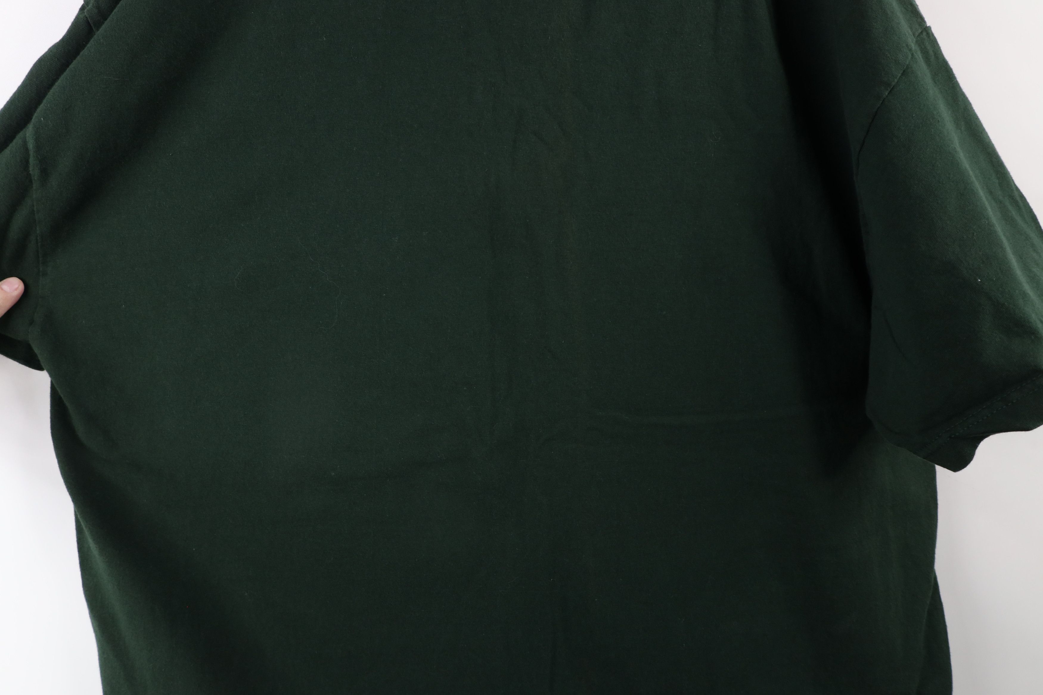 Vintage Vintage 90s Streetwear Heavyweight T-Shirt Green Cotton Size US XXL / EU 58 / 5 - 4 Thumbnail