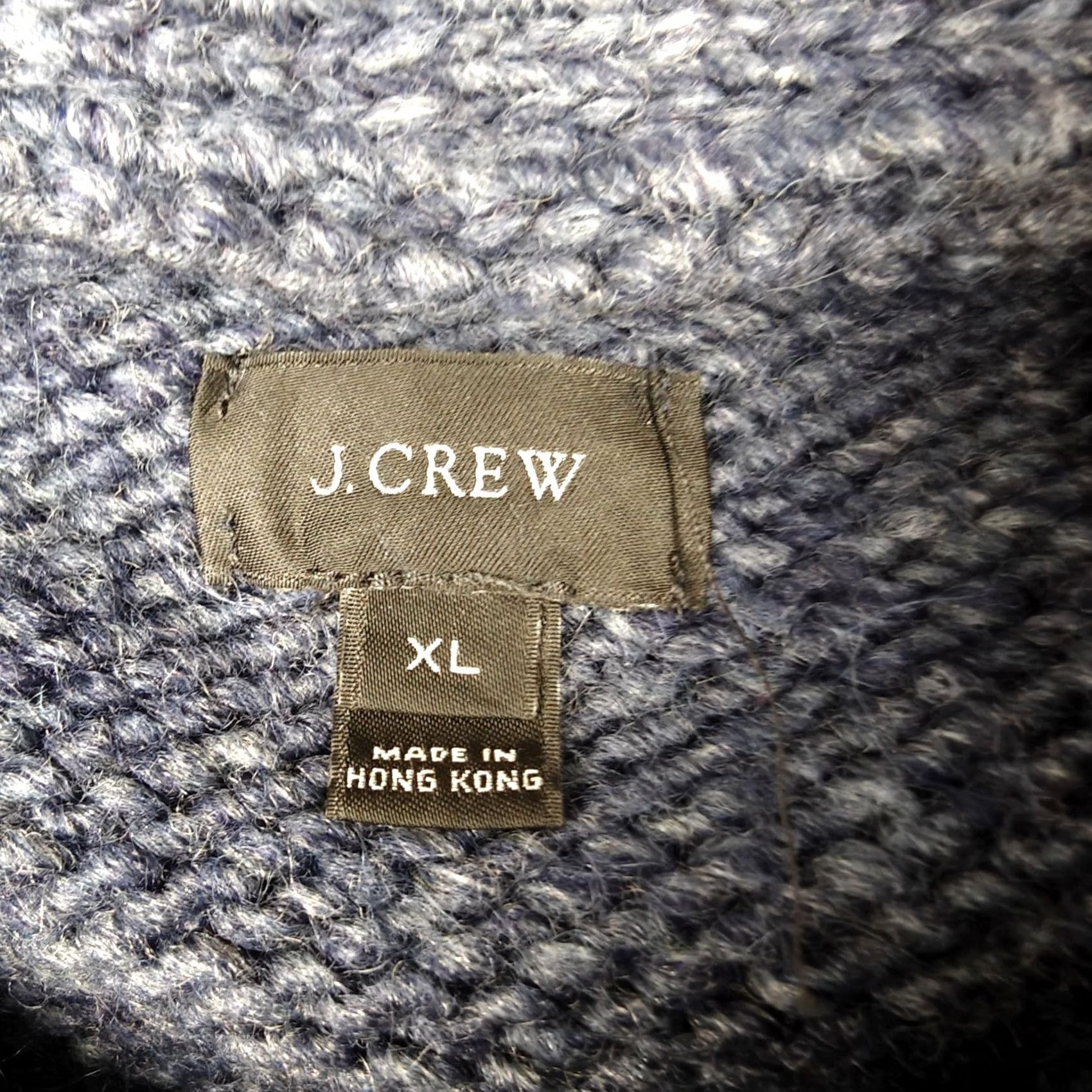 J.Crew J Crew Sweater Mens XL Blue Heather Wool Alpaca Shawl Collar Knit Pullover Size US XL / EU 56 / 4 - 4 Thumbnail