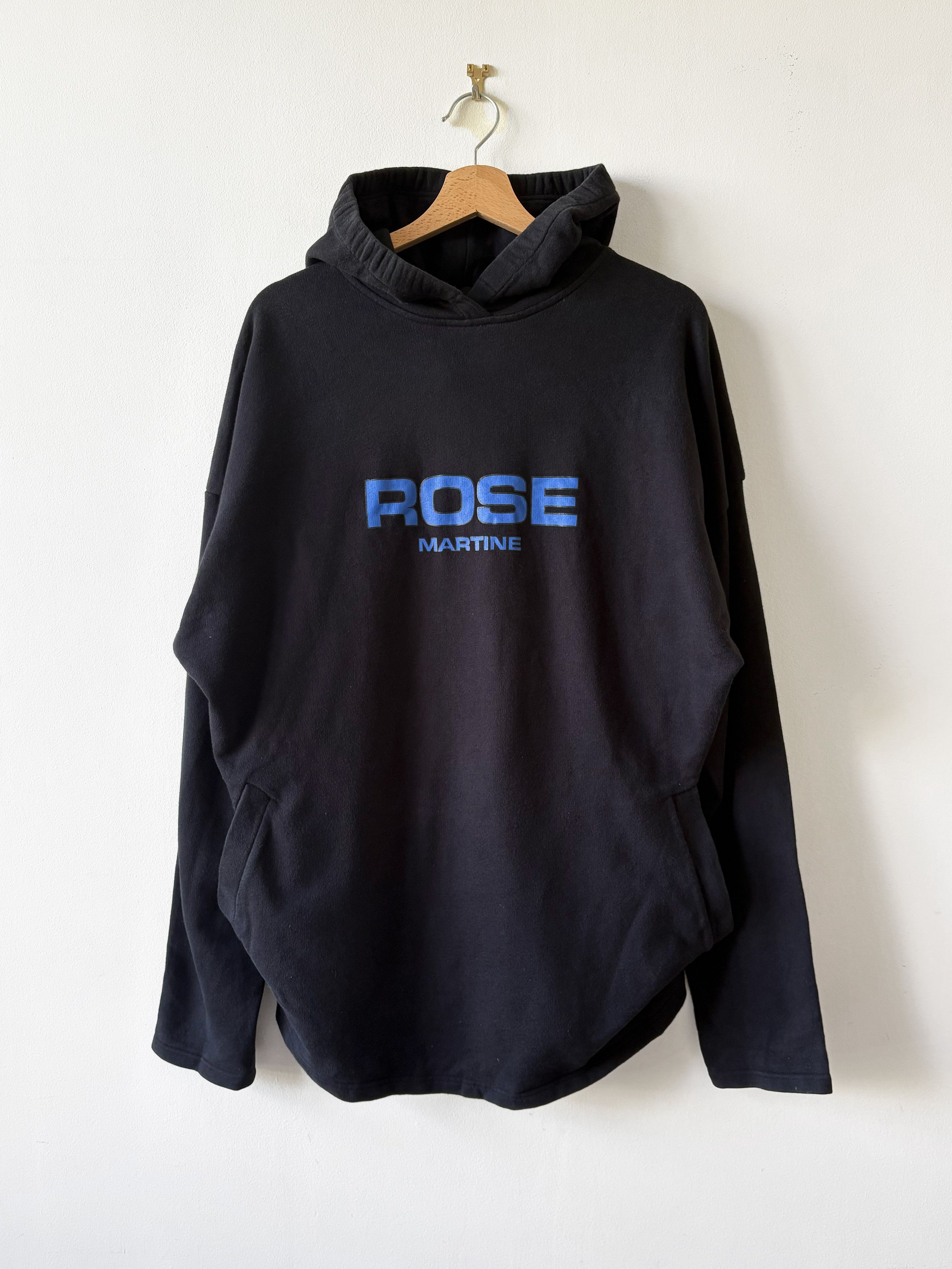 トップス 18ss martine rose collapsed hoodie Martine Rose Black Collapsed Hoodie Martine Rose
