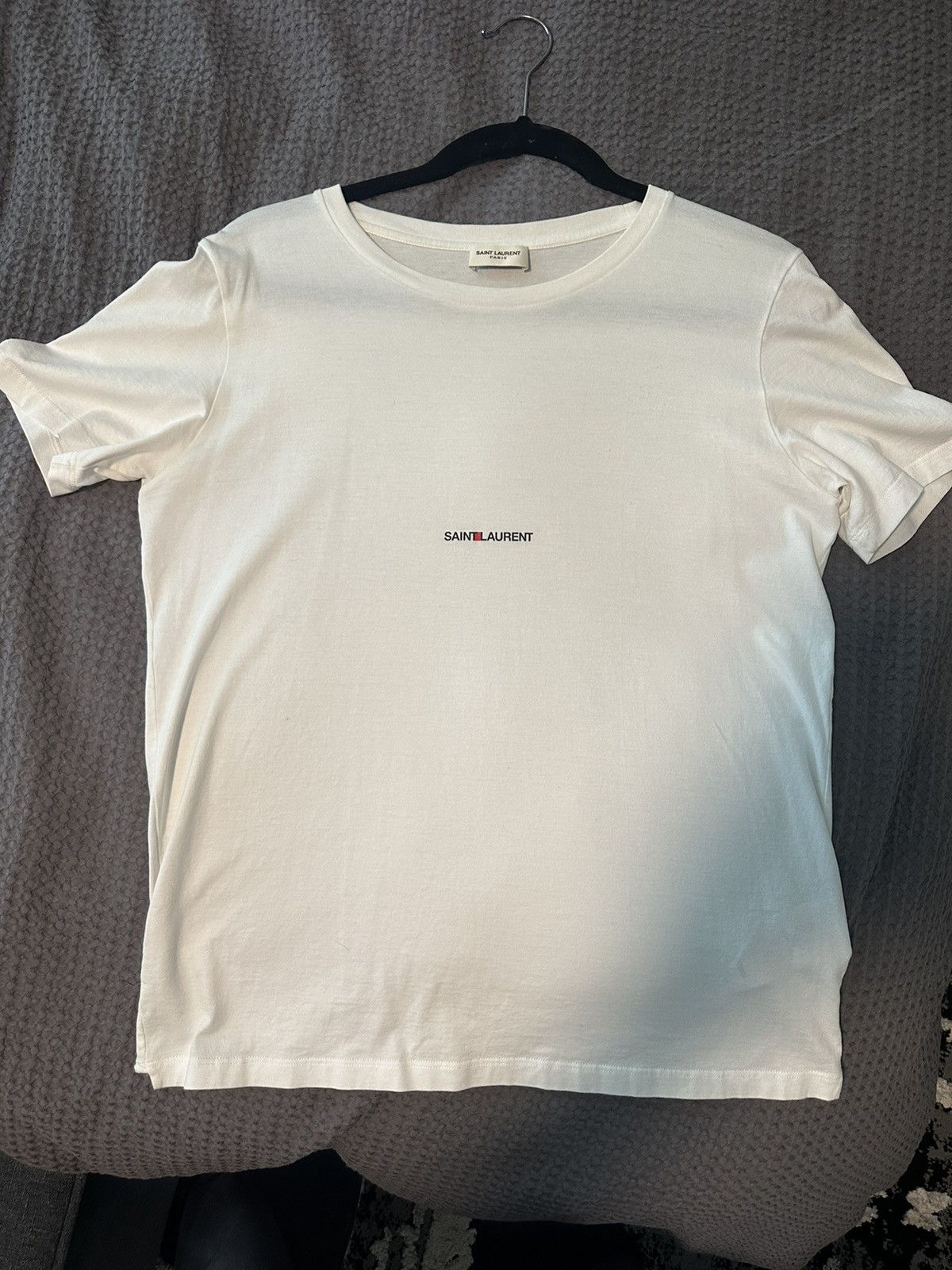 image of YVES Saint Laurent T Shirt in White, Men's (Size Small)