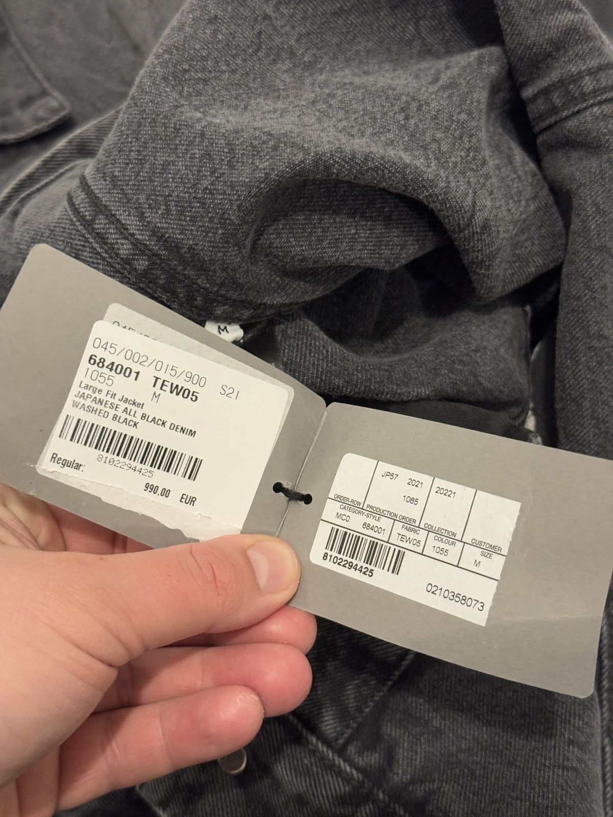 Balenciaga *RARE* 163/200 BALENCIAGA X FORTNITE DEMNA GREY DENIM JACKET Size US M / EU 48-50 / 2 - 13 Thumbnail