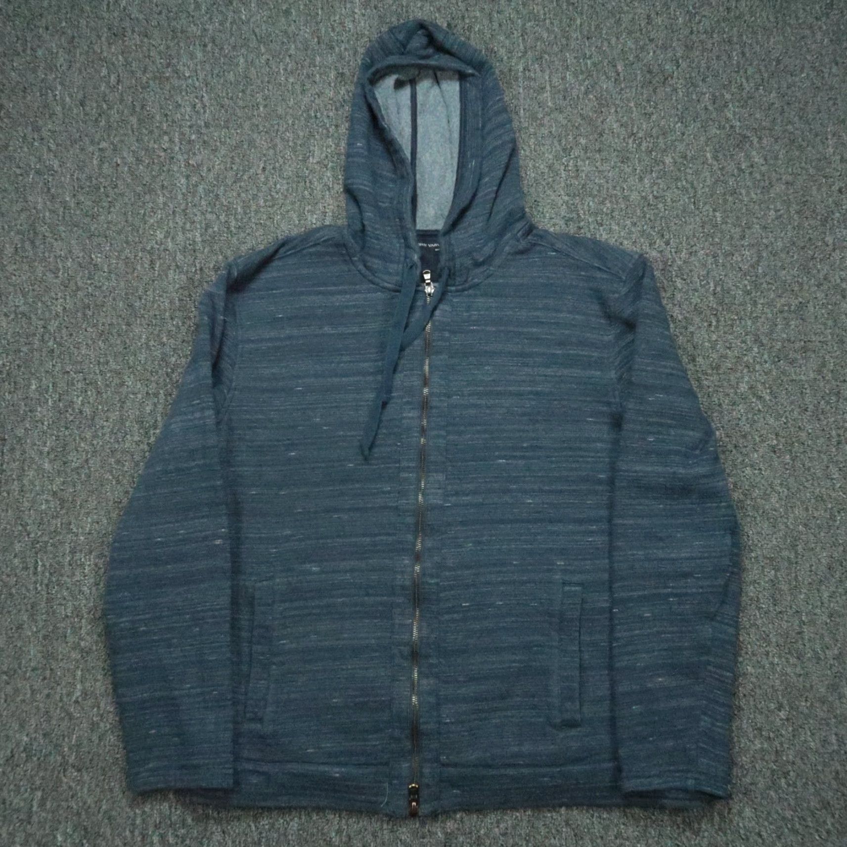 John Varvatos John Varvatos Hoodie Men XL Blue Space Dyed Full Zip Pockets Size US XL / EU 56 / 4 - 2 Thumbnail