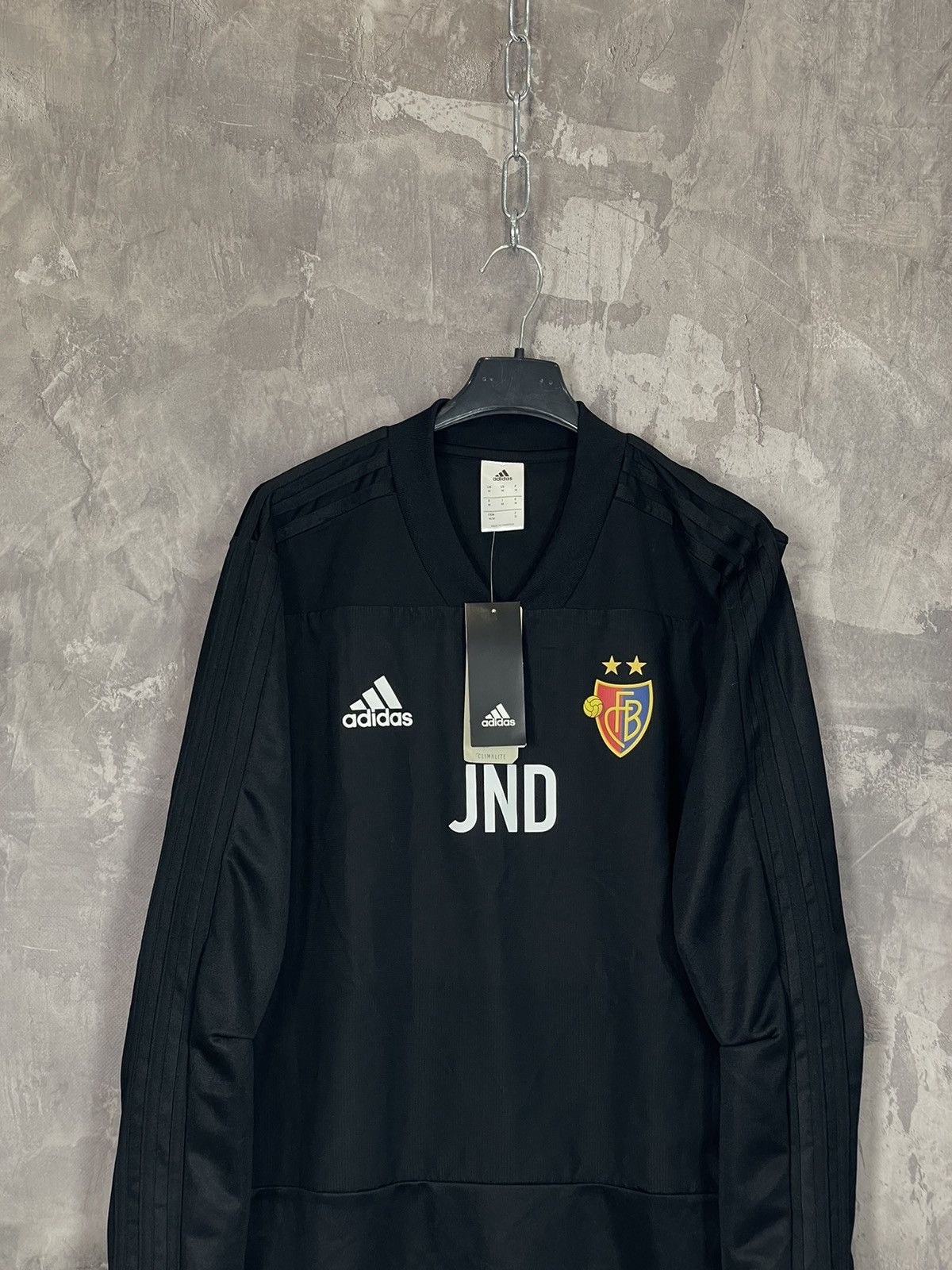 Adidas × Vintage Adidas 2018s Streetwear Basel Black New Soccer Jersey Long Size US M / EU 48-50 / 2 - 2 Thumbnail