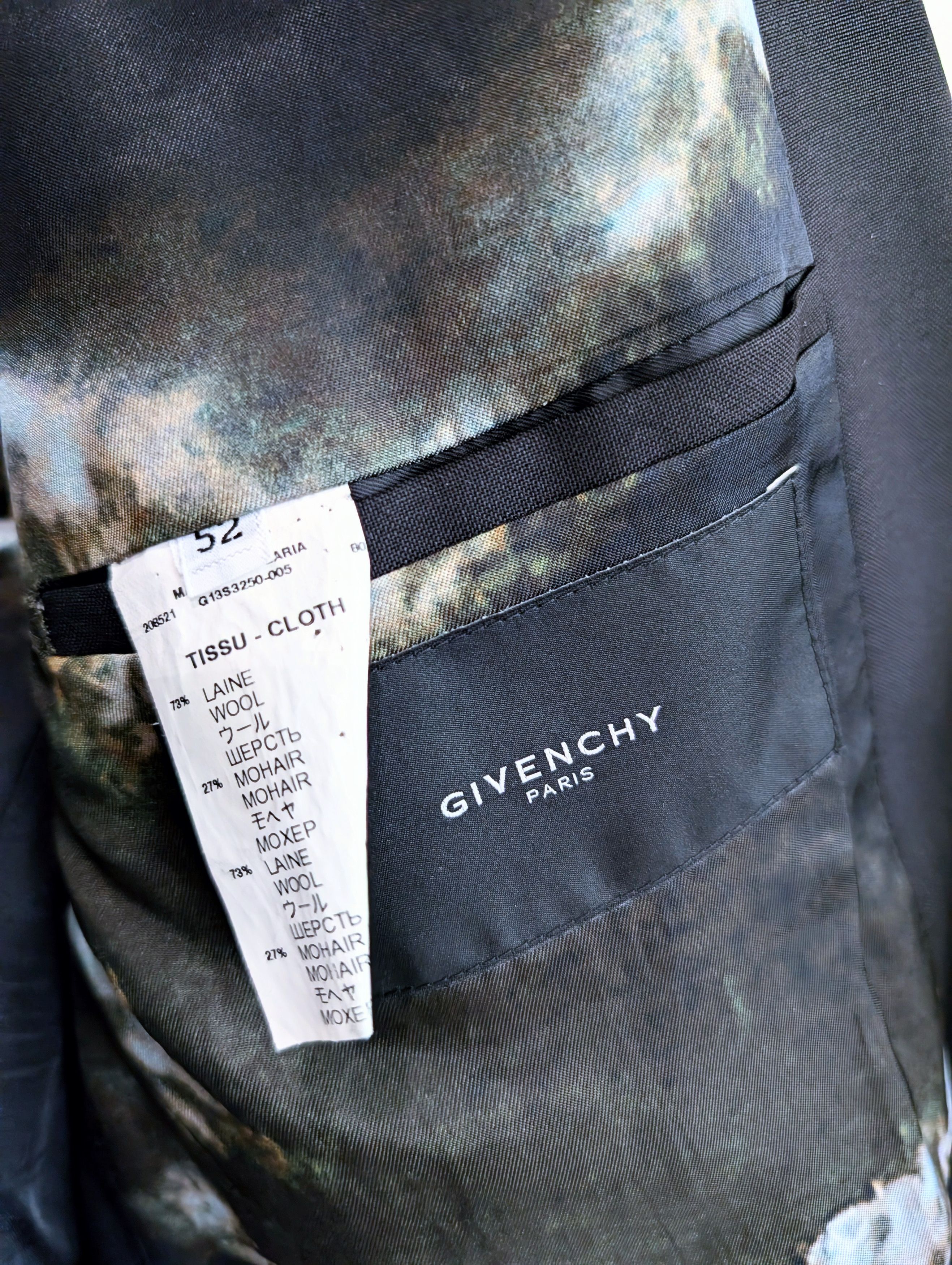 Givenchy Givenchy by Ricardo Tisci wool mohair blazer, 52 Size 42R - 4 Thumbnail