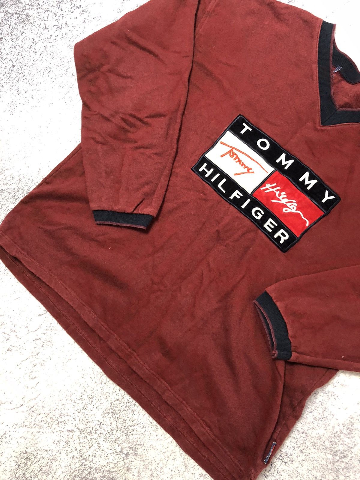 Tommy Hilfiger Men’s sweater big logo Tommy Hilfiger usa vintage Size US XL / EU 56 / 4 - 4 Thumbnail