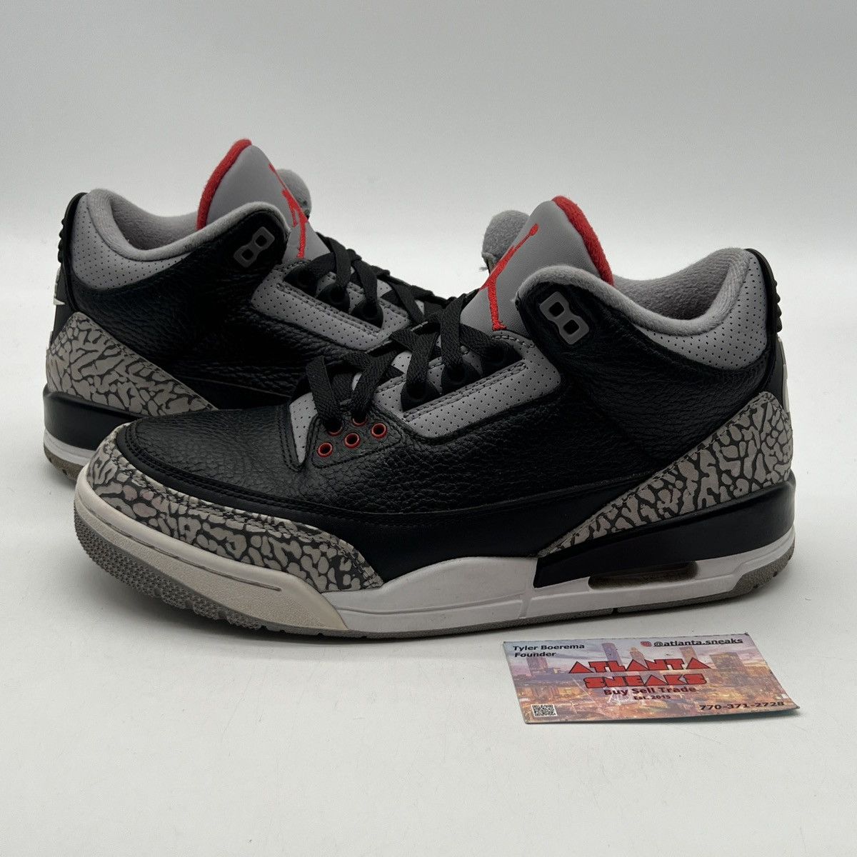 Jordan Brand Air Jordan 3 Black cement Size US 8 / EU 41 - 1 Thumbnail