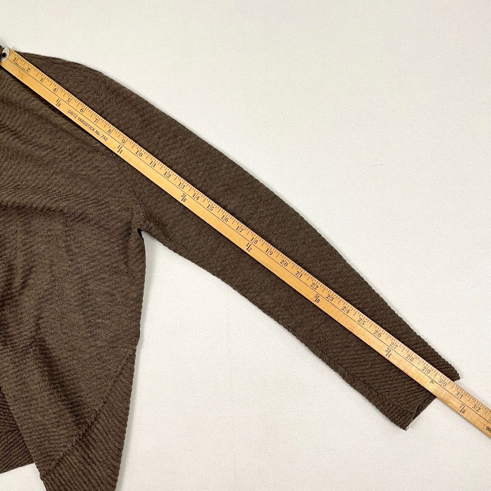 Eileen Fisher VINTAGE Eileen Fisher Cardigan Womens L Brown Wool Italian Knit Open Front Tunic Light Size L / US 10 / IT 46 - 6 Thumbnail