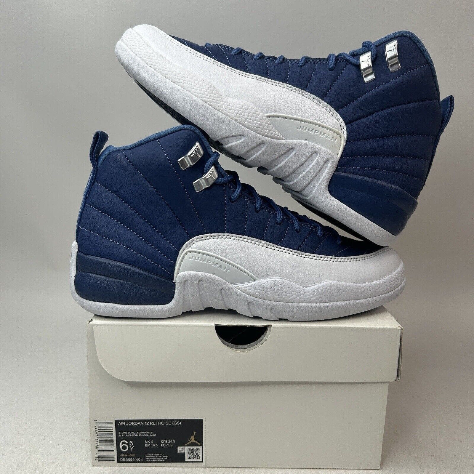 image of Nike Air Jordan 12 Retro Se Gs “Indigo/legend Blue” 2024 Shoes, Women's (Size 8)