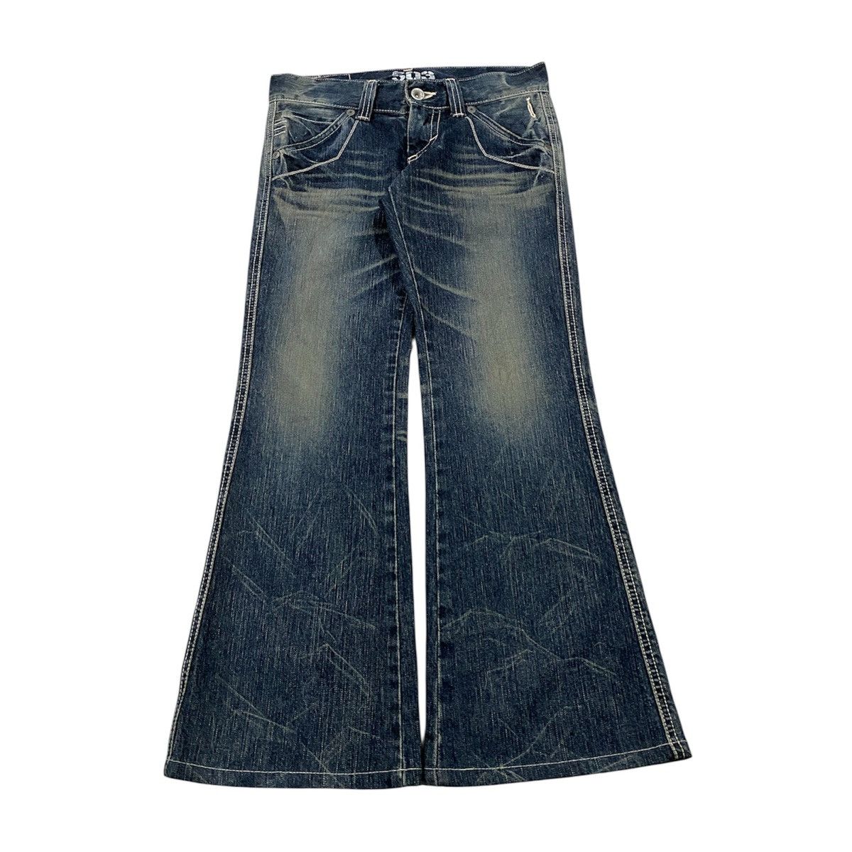 Edwin NEED GONE ‼️ Edwin 503 Blue Trip Black Flare Washed Denim Size US 31 - 9 Thumbnail