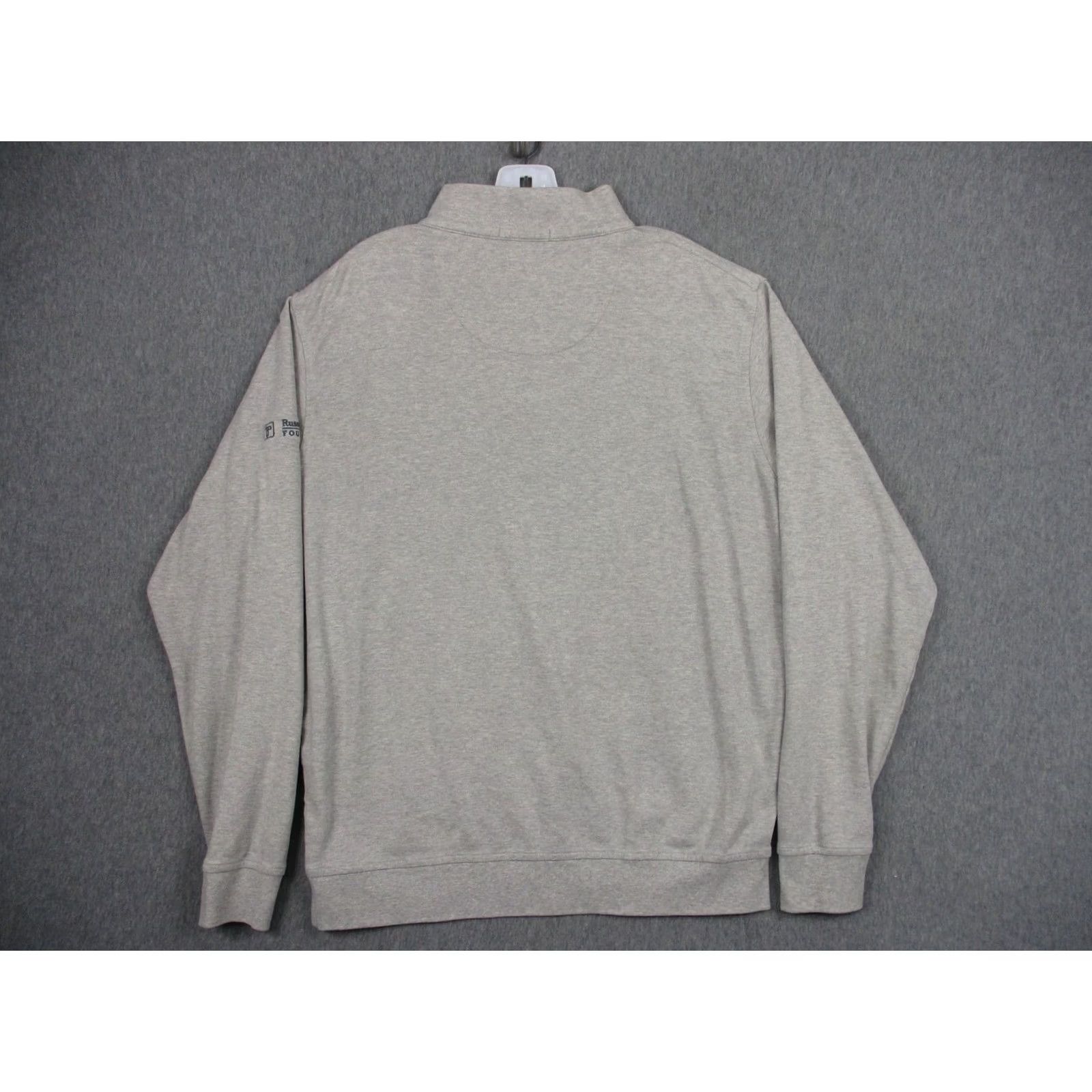 Peter Millar Peter Millar Pullover Mens L Gray 1/4 Zip Cotton Sweatshirt Mock Neck Logo Embroidered Sleeve Logo Regular Fit Sweatshirt US-Peru Made Size US L / EU 52-54 / 3 - 5 Thumbnail