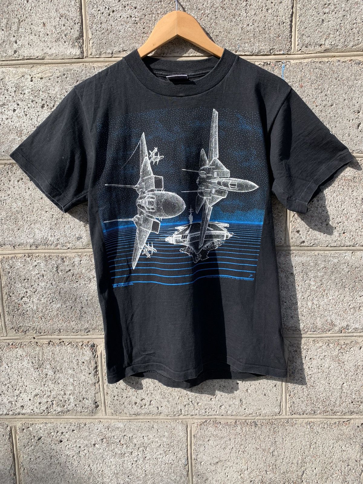 Band Tees × Blackbird × Vintage Vintage Blackbird F-14 Fighting Falcon T Shirt Size US M / EU 48-50 / 2 - 1 Thumbnail