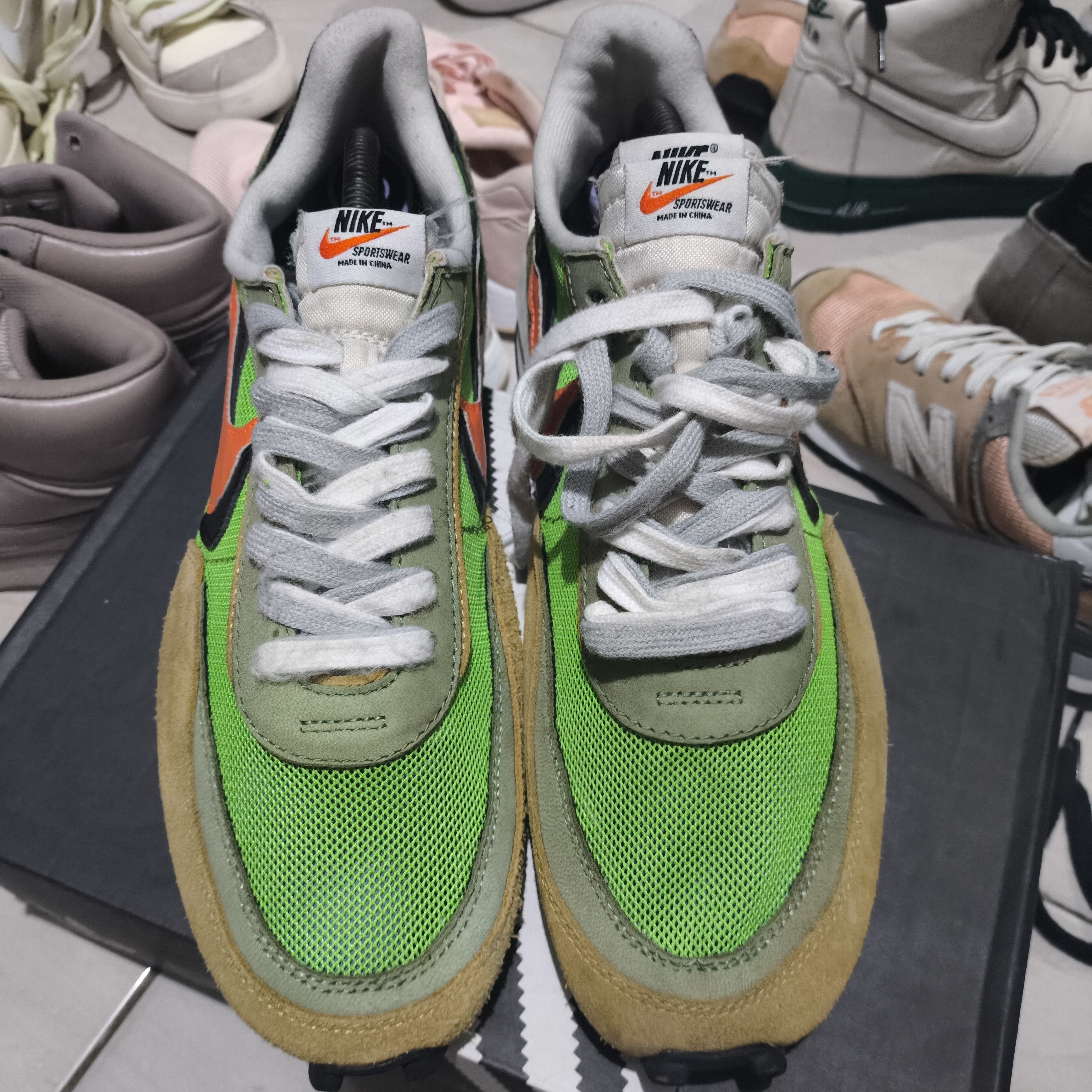 Nike sacai ld waffle green gusto shoes