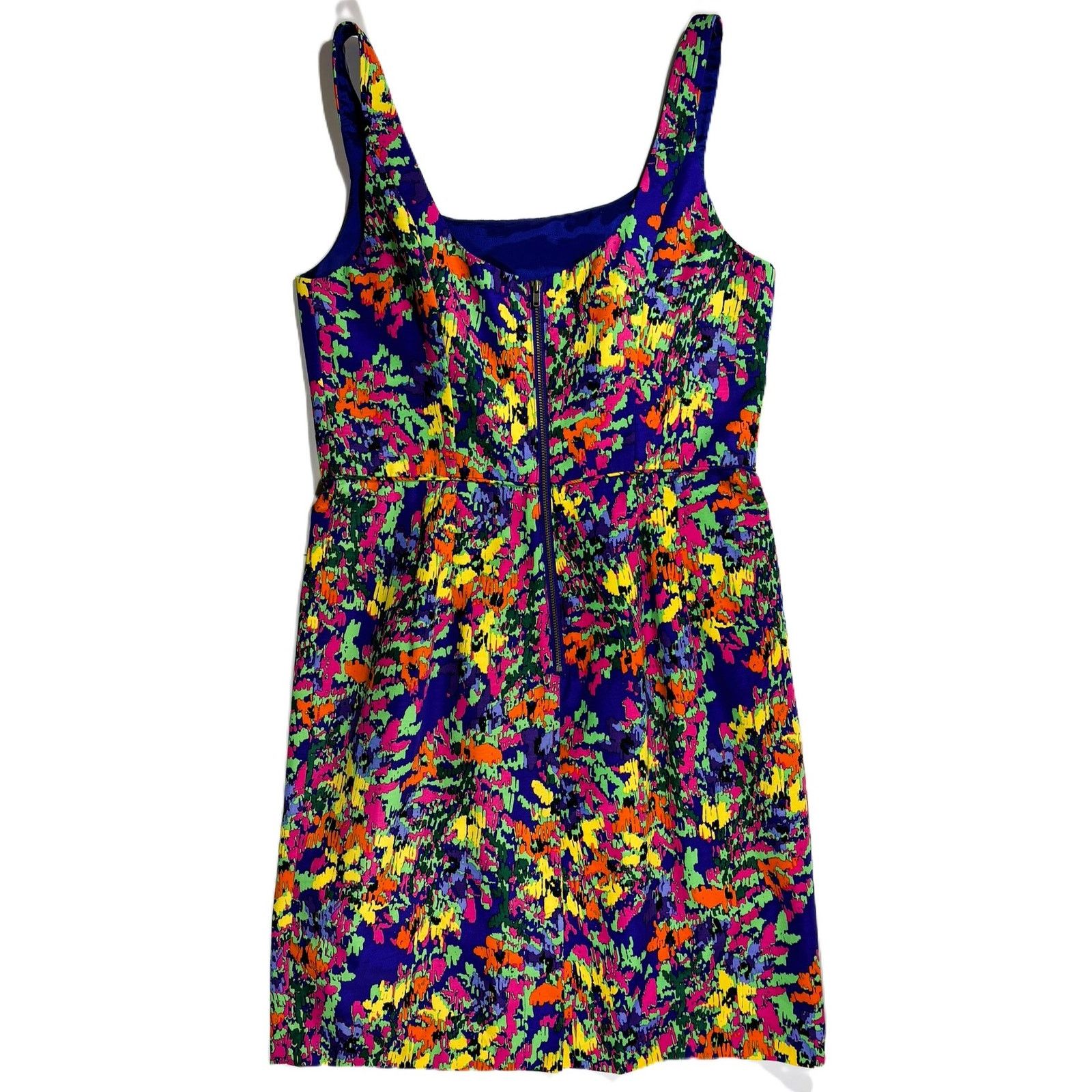 Other Shoshanna Size 8 Retro Dress Neon Design Knee Length 80s Size M / US 6-8 / IT 42-44 - 4 Thumbnail