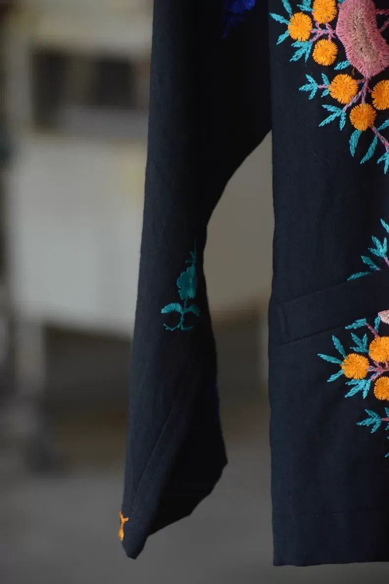 Comme des Garcons Comme Des Garcons Floral Embroidered Peter Pan Collar Jack Size M / US 6-8 / IT 42-44 - 6 Thumbnail