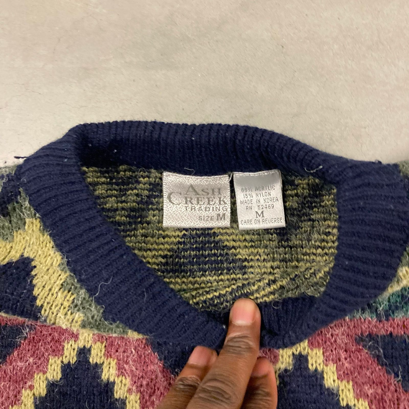 Vintage 90s patterned ash creek sweater Size US M / EU 48-50 / 2 - 4 Thumbnail