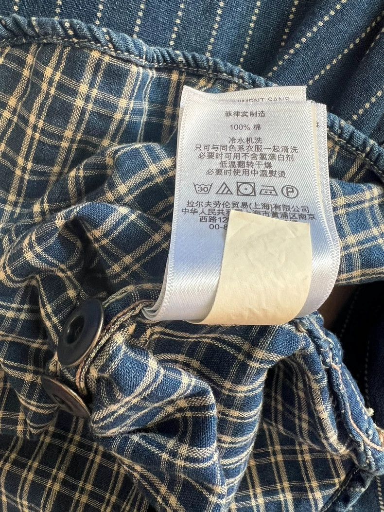 RRL Ralph Lauren RRL Ralph Lauren Railway Blue Wabash Shirt Size US S / EU 44-46 / 1 - 4 Thumbnail