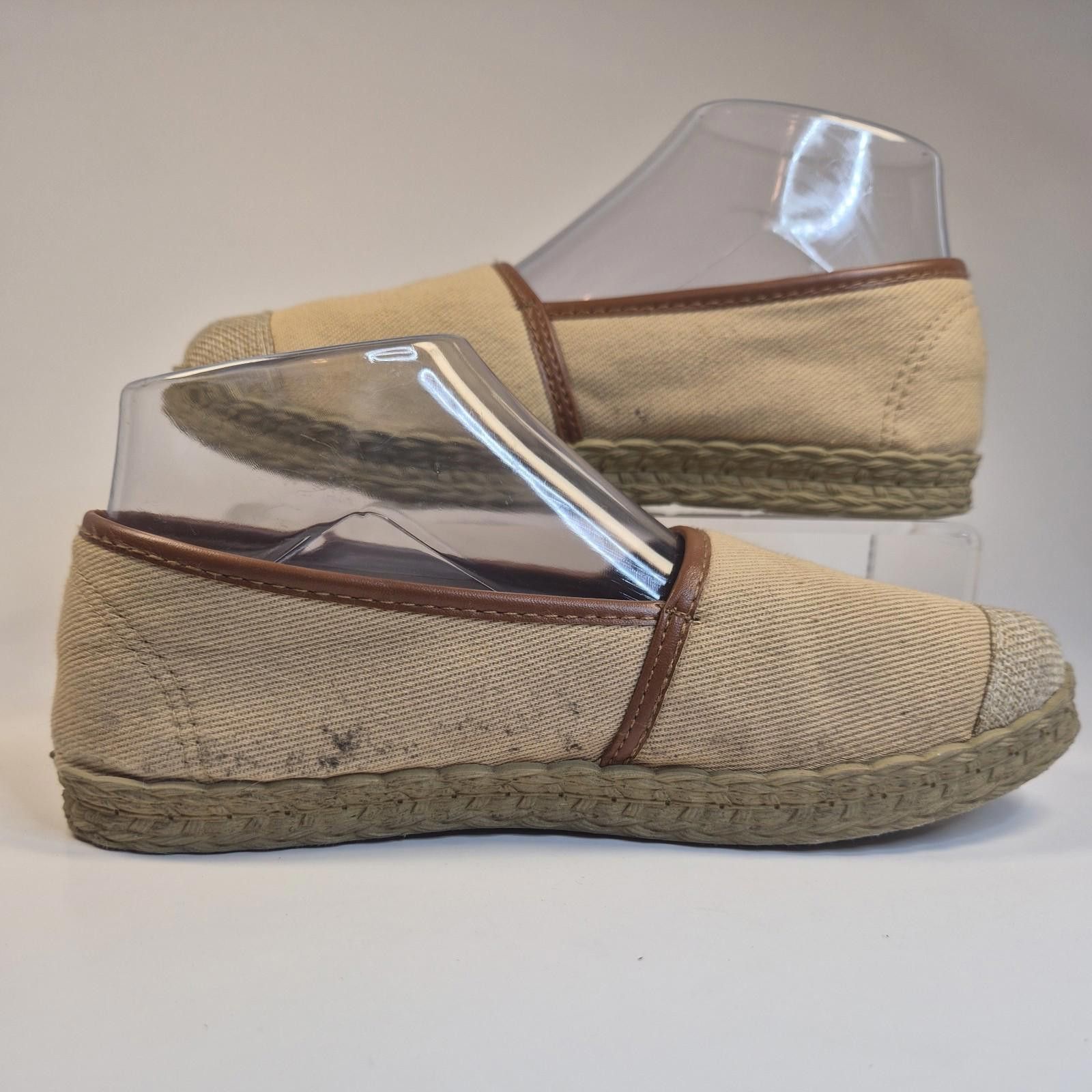 Fossil CORAL Flats Women 5 Burlap Roping Casual Slip Loafers Mocs Size US 5 / IT 35 - 3 Thumbnail