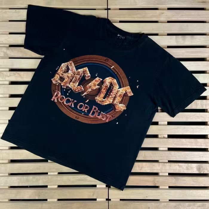 AC/DC × Band Tees × Vintage Mens Vintage T Shirt T Shirt ACDC AC/DC Rock Or Bust Size L Size US L / EU 52-54 / 3 - 1 Thumbnail