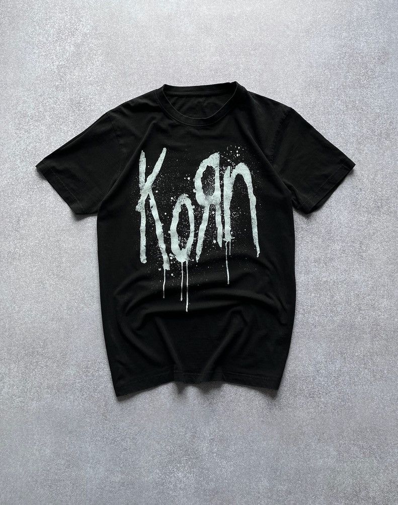 Vintage Korn Still A Freak Boxy Black T-shirt Y2K L