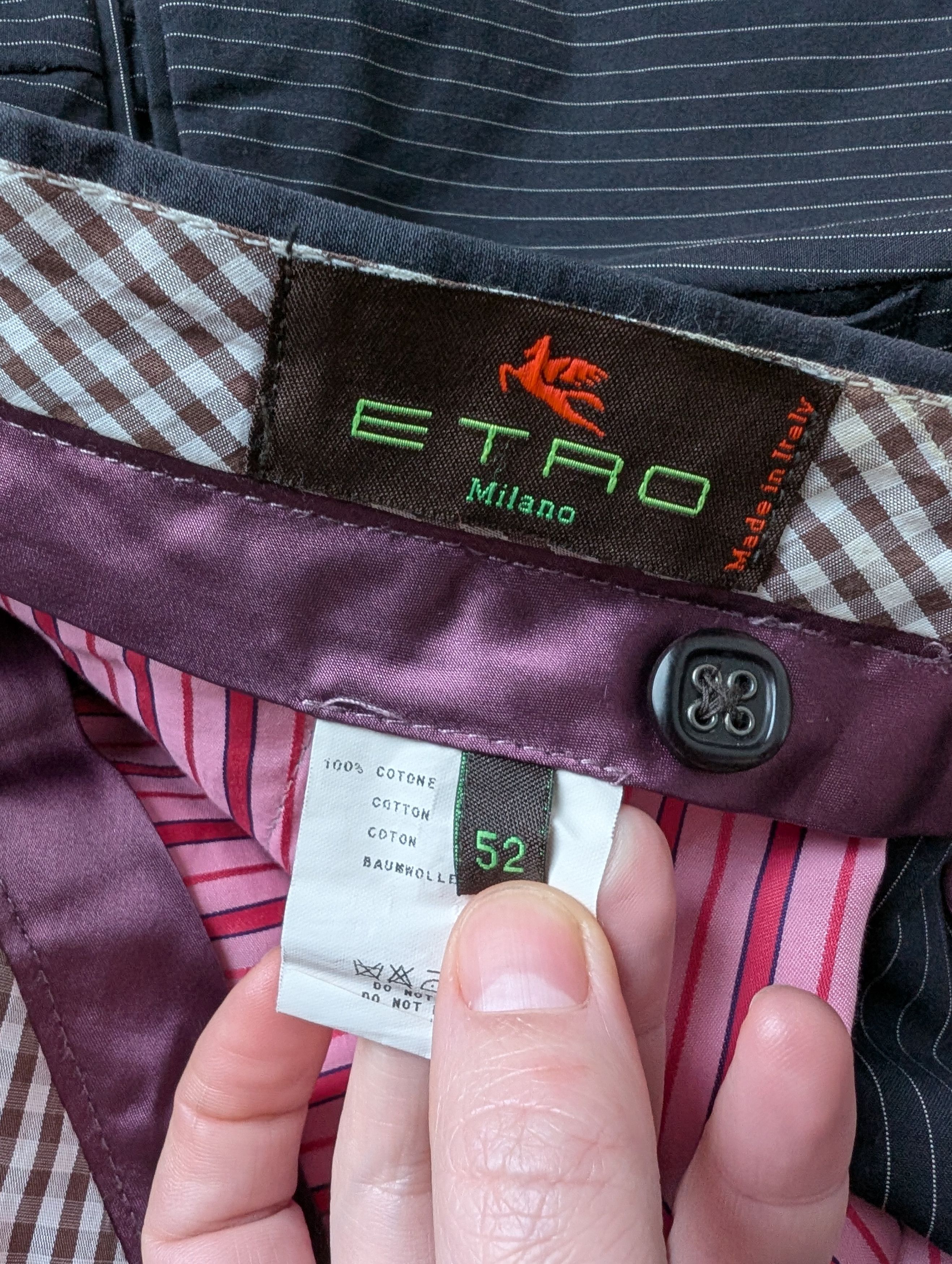 Etro Etro Milano Striped Cotton Trousers Pants Mens 52 Italy Size US 36 / EU 52 - 7 Thumbnail