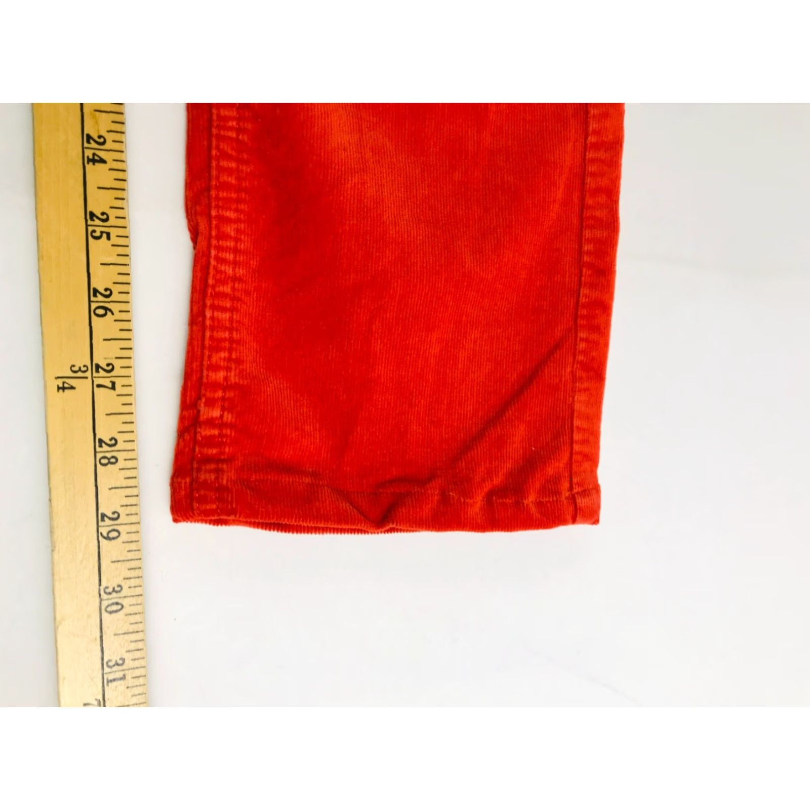Merona Merona Fit 2 Jeans Womens Size 12 Orange Corduroy Stretch Hemmed 29" Regular Straight pants Womens 12 Orange Corduroy Stretch 29" Hemmed Size 34" / US 12 / IT 48 - 6 Thumbnail