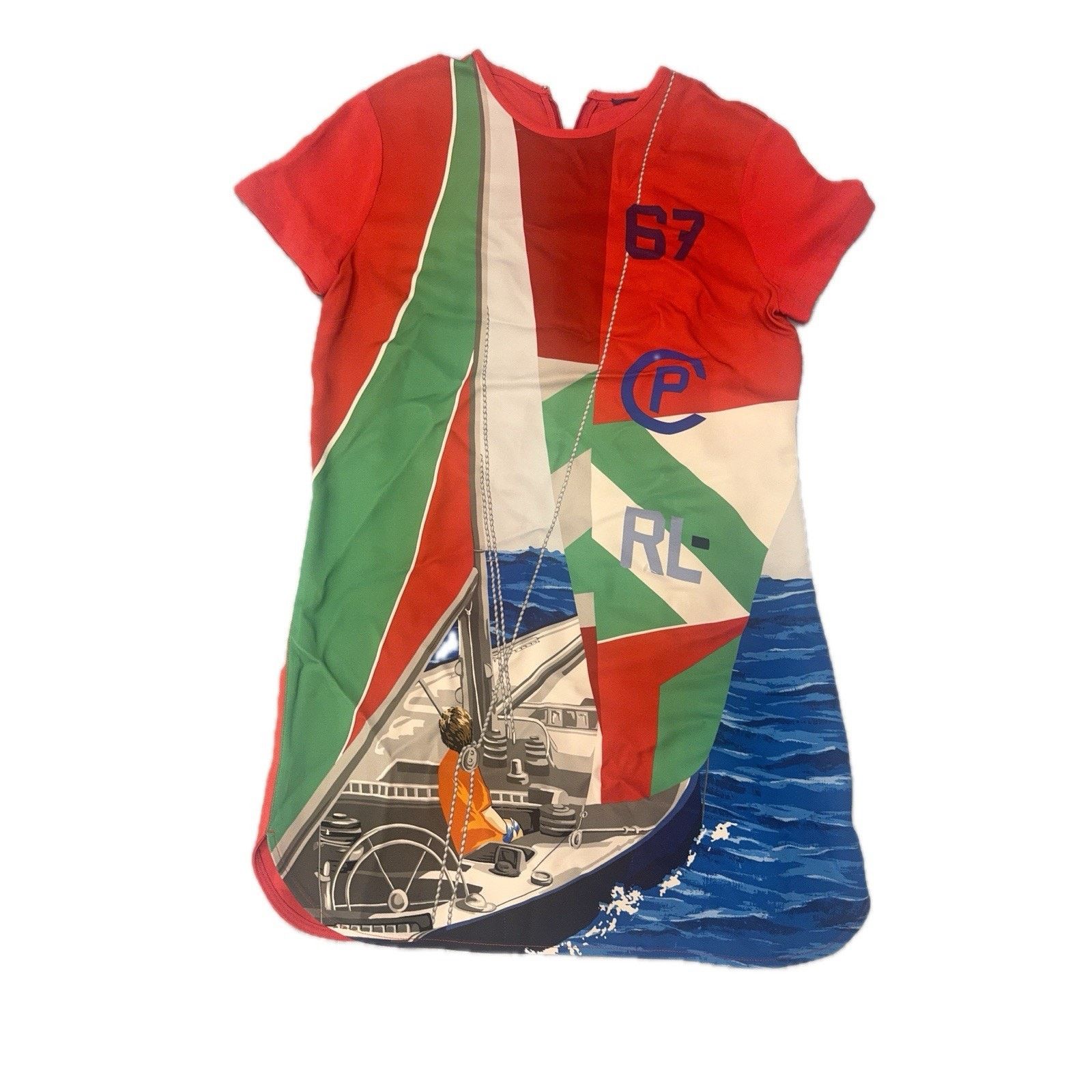 Polo Ralph Lauren Polo Ralph Lauren Sailboat Satin Shift Dress $400 size M Size M / US 6-8 / IT 42-44 - 3 Thumbnail