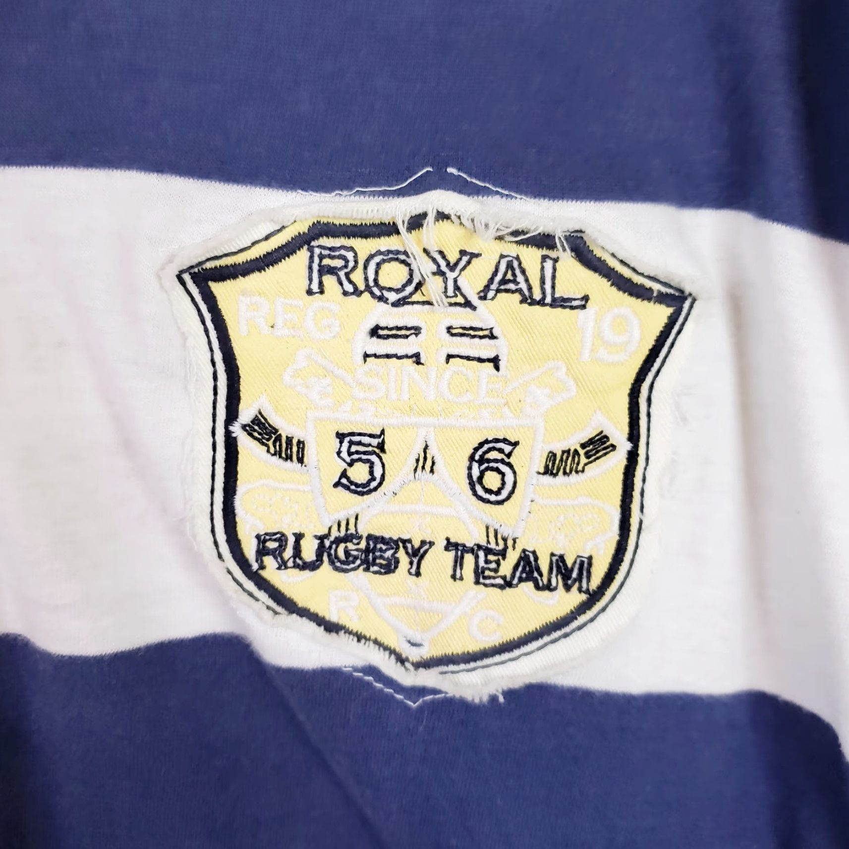 Ralph Lauren Lauren Ralph Lauren Red Camel Rugby Shirt Striped Long Sleeve Button-Up White Blue XL Mens Chest Logo 100% Cotton Preppy Classics Size US XL / EU 56 / 4 - 4 Thumbnail