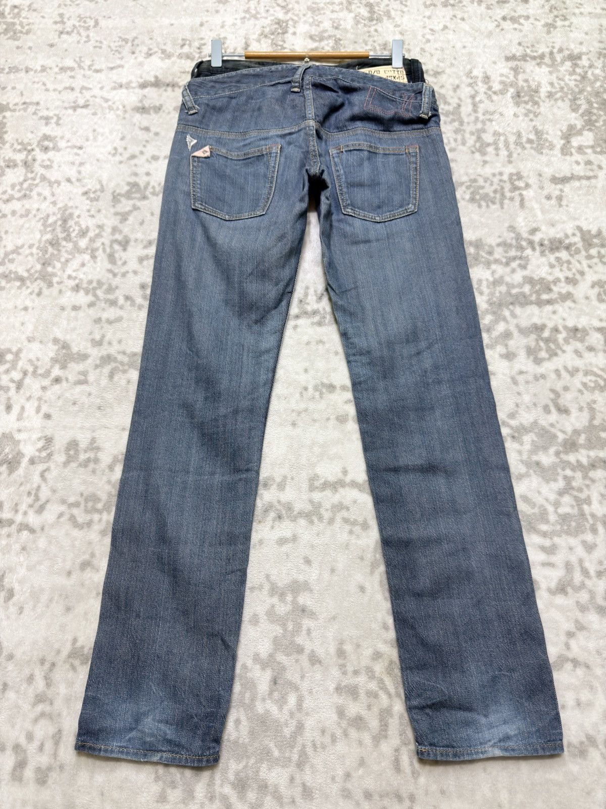 Japanese Brand Antgauge Double Waistband Plaid Low Rise Skinny Denim Jeans Size US 28 / EU 44 - 2 Thumbnail