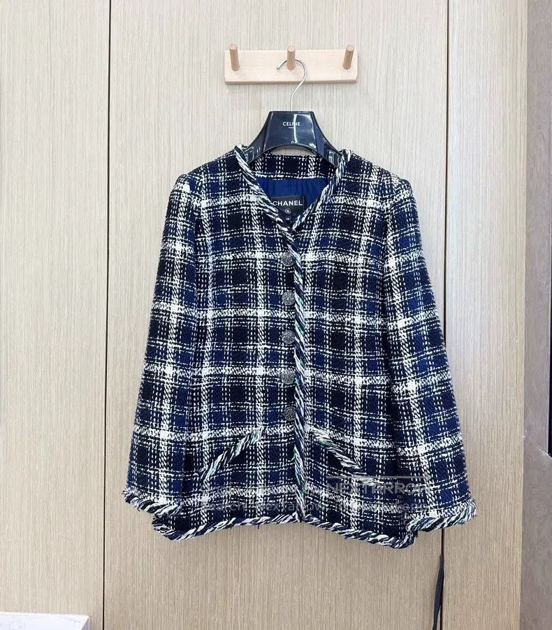 Chanel Chanel 18S Waterfall Series Runway Blue and White Plaid Gr Size XS / US 0-2 / IT 36-38 - 1 Thumbnail