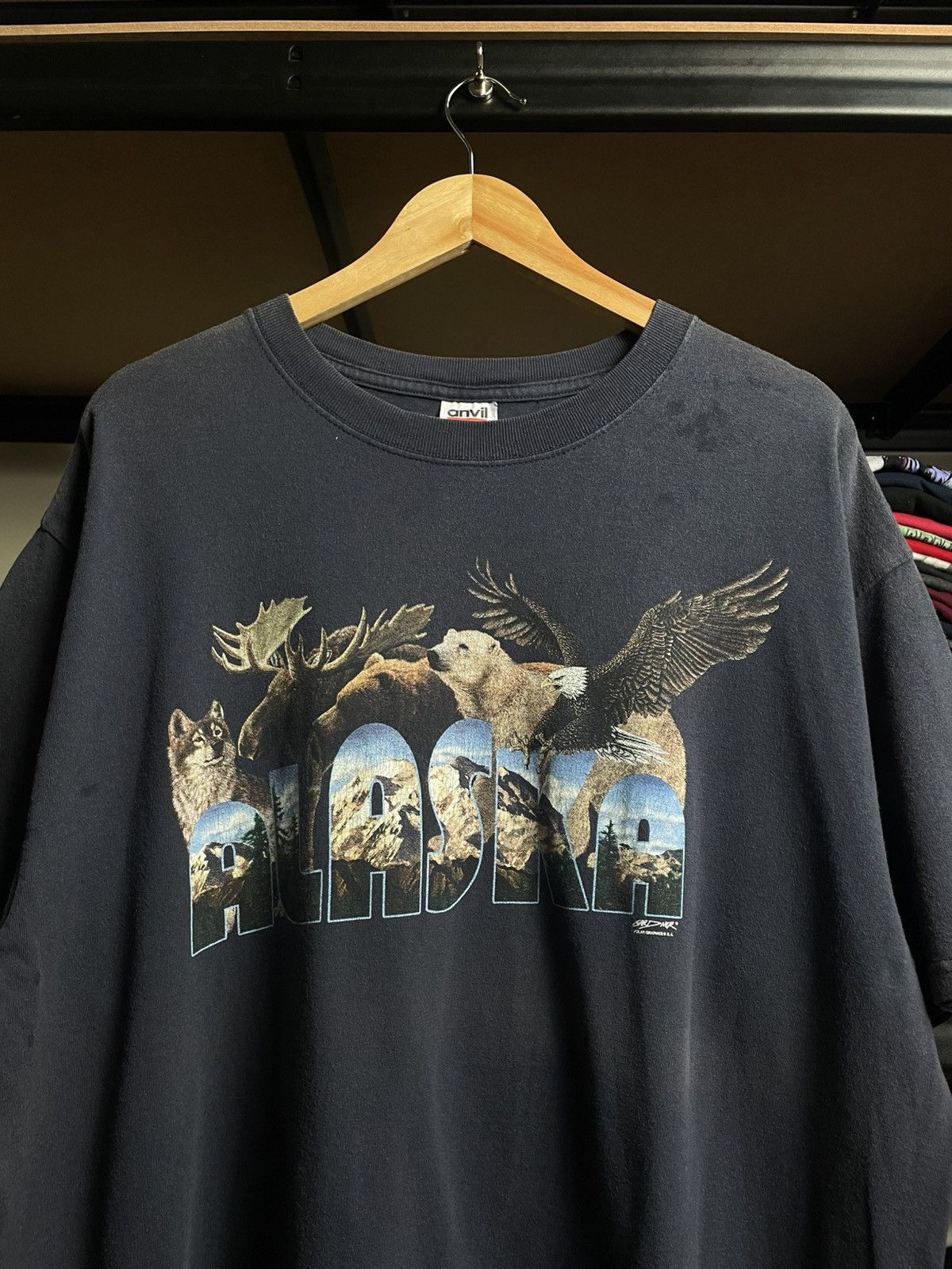 Anvil vintage Alaska wildlife graphic t-shirt Size US XL / EU 56 / 4 - 4 Thumbnail