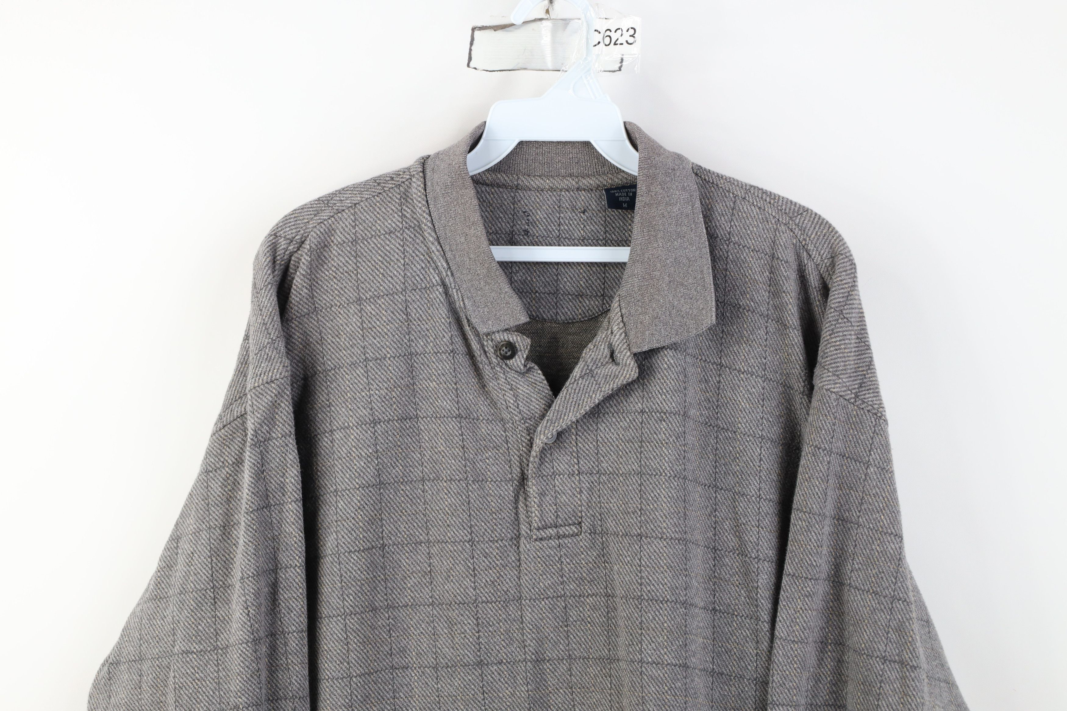 Vintage Vintage 90s Streetwear Heavy Long Sleeve Rugby Polo Plaid Size US M / EU 48-50 / 2 - 2 Thumbnail