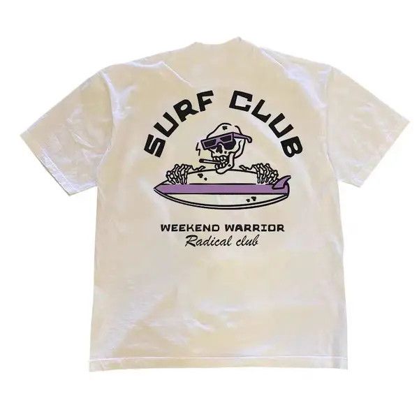 Japanese Brand White Loose Casual Printed Short Sleeve T-Shirt Size US M / EU 48-50 / 2 - 7 Thumbnail
