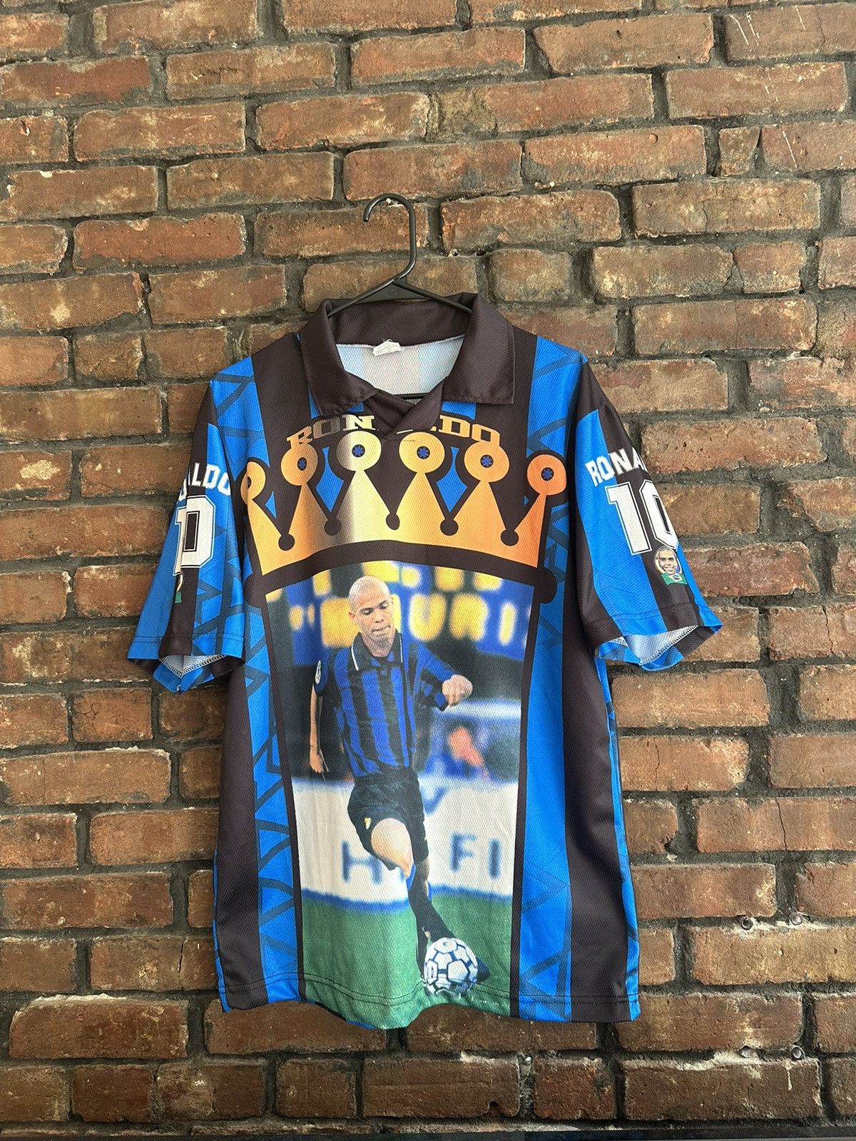 Vintage Vintage Inter Milan Ronaldo blue & black football shirt 90s Size US XL / EU 56 / 4 - 6 Thumbnail