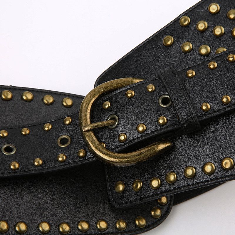 Japanese Brand Y2K Rivet Ring Belt Vintage Punk Style Crop Size ONE SIZE - 4 Thumbnail